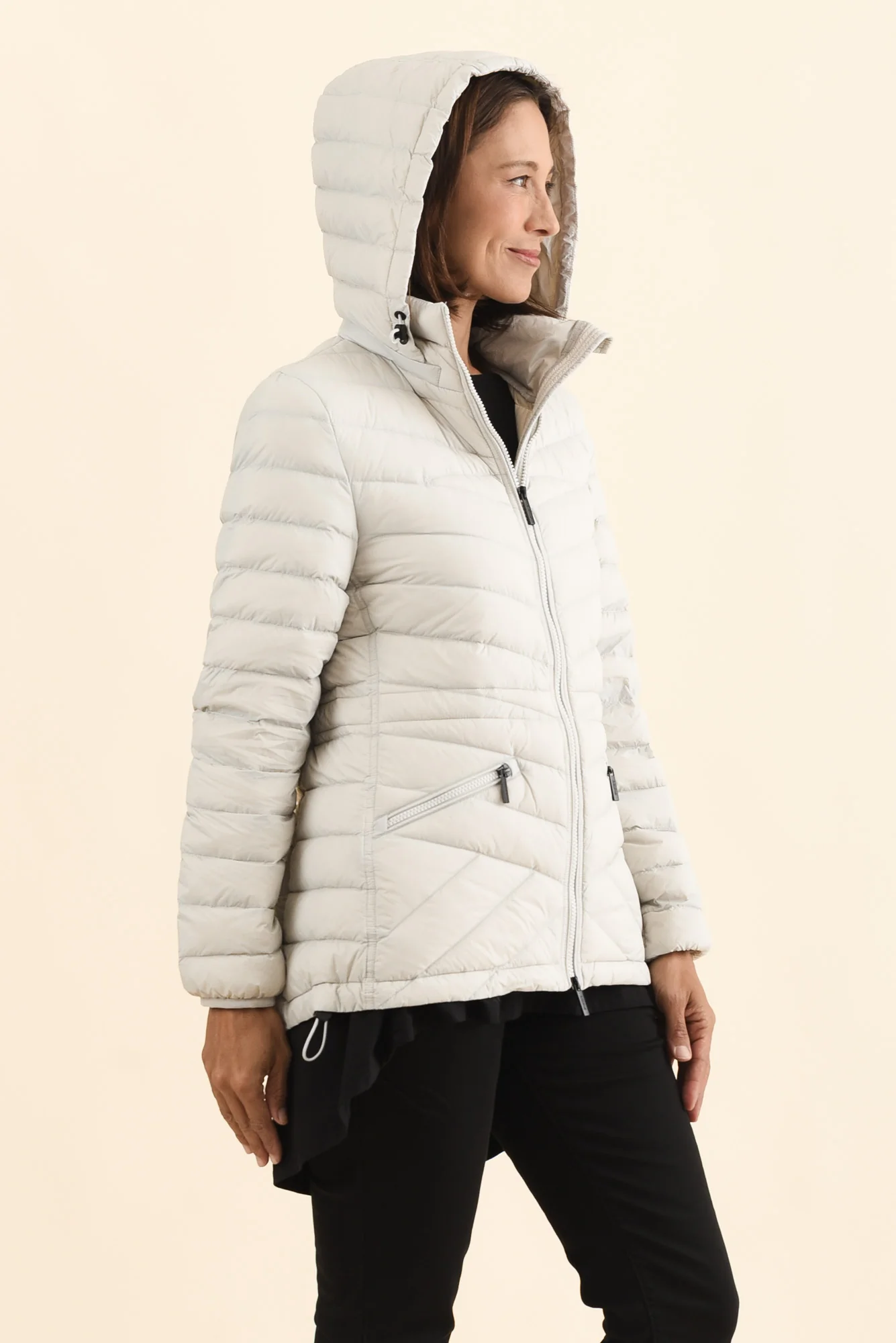 Cushla Grey Down Puffer Jacket - Image 4