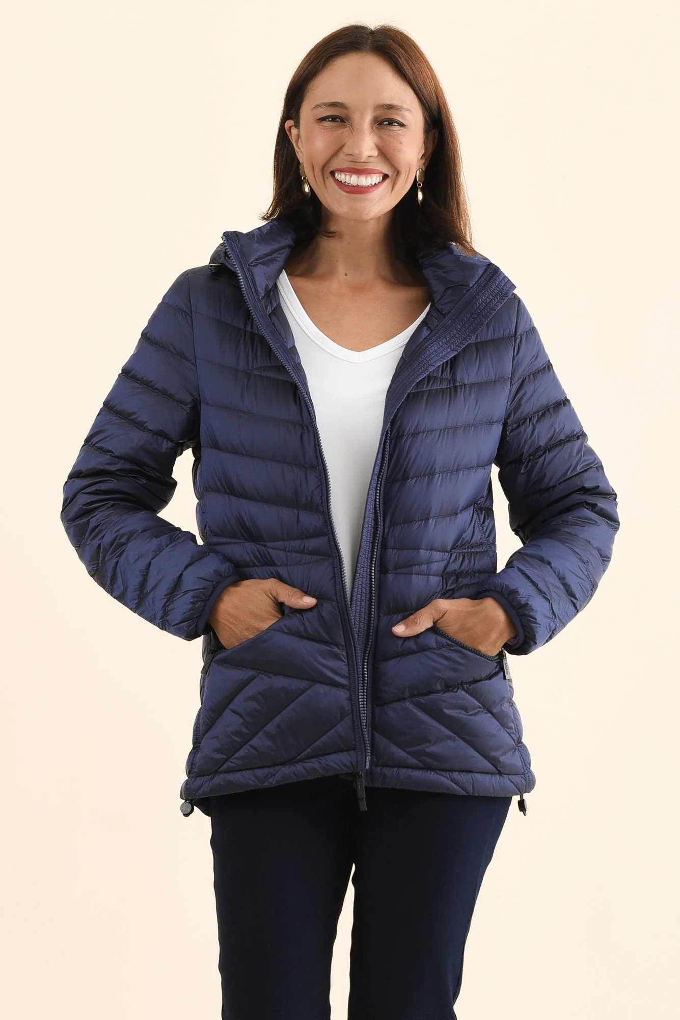 Cushla Navy Down Puffer Jacket