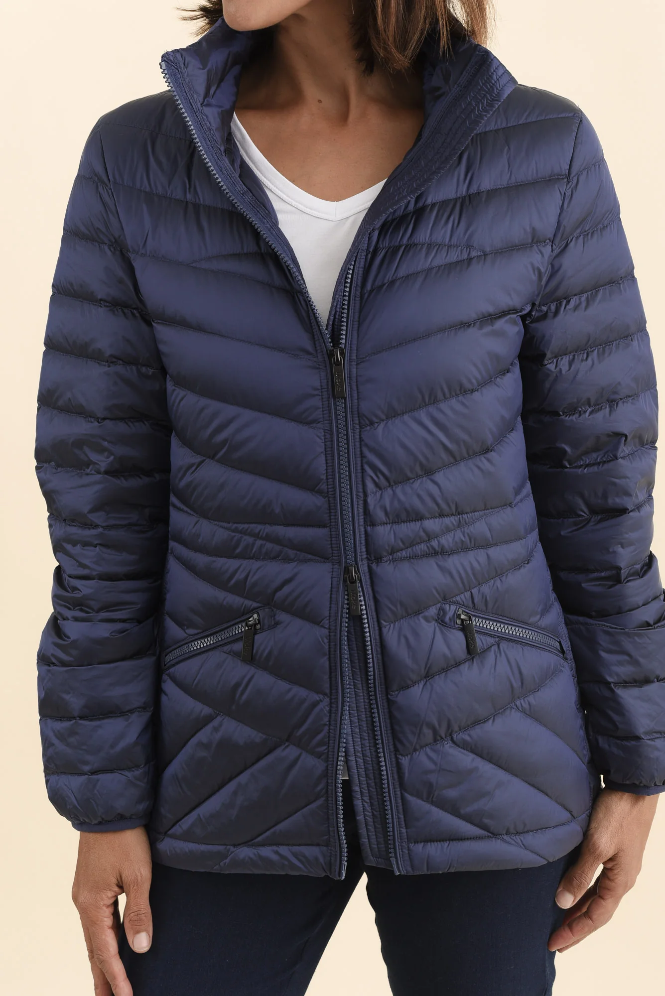 Cushla Navy Down Puffer Jacket - Image 6