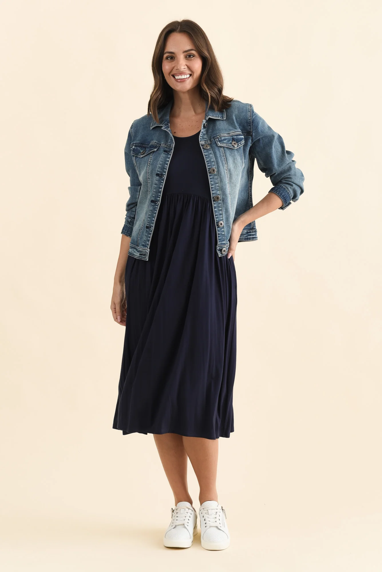 Dalton Navy Crescent Dress - Image 2
