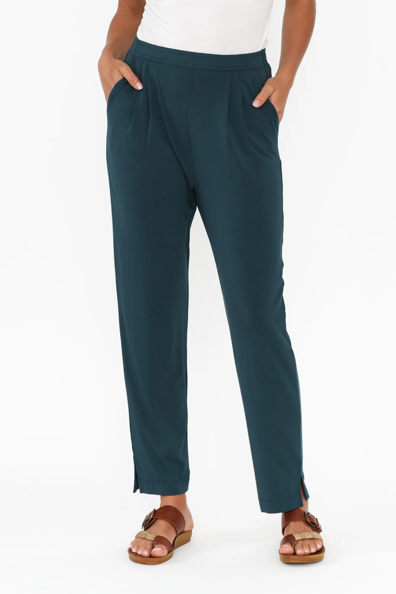 Dana Dark Green Micro Modal Pants