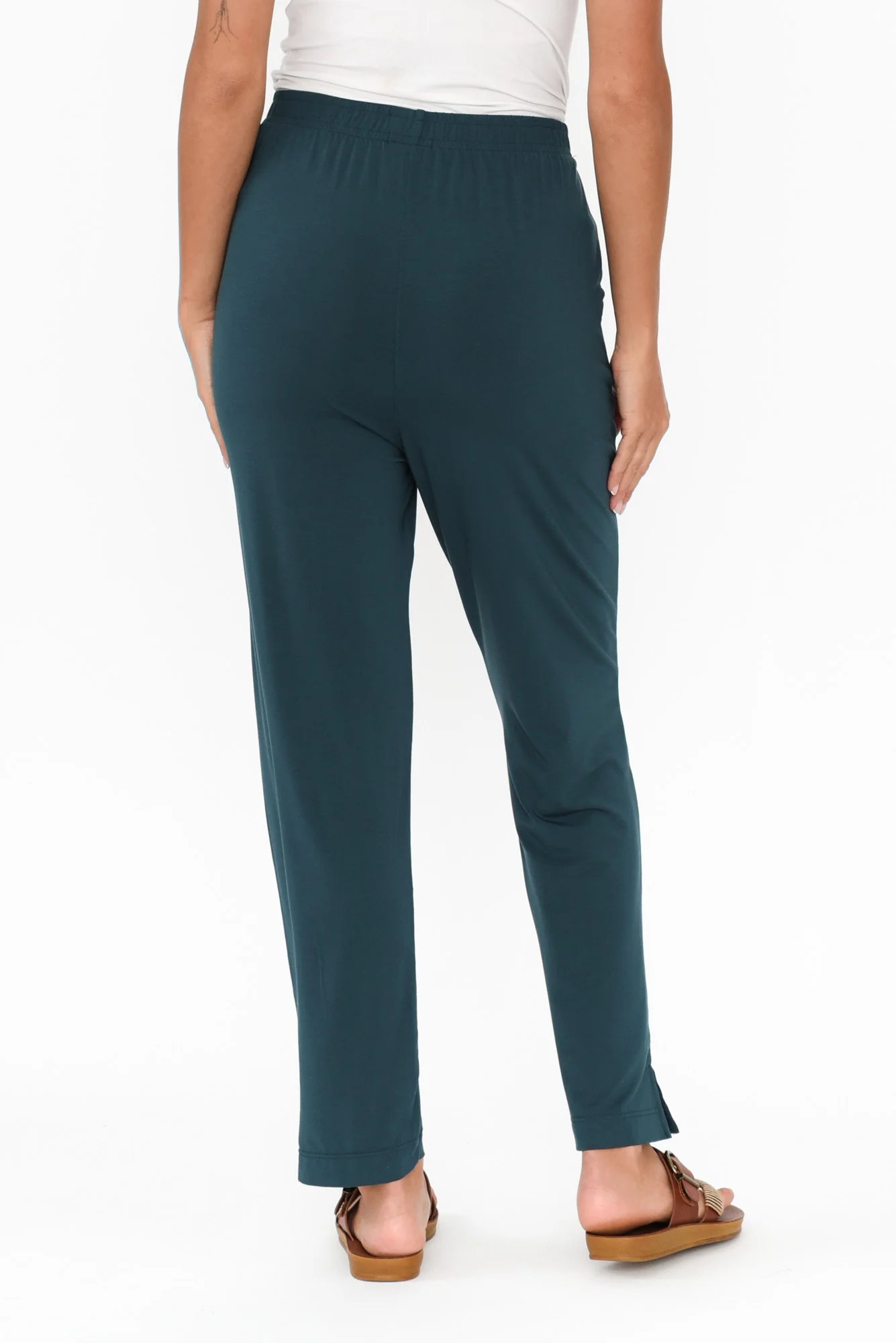 Dana Dark Green Micro Modal Pants - Image 4
