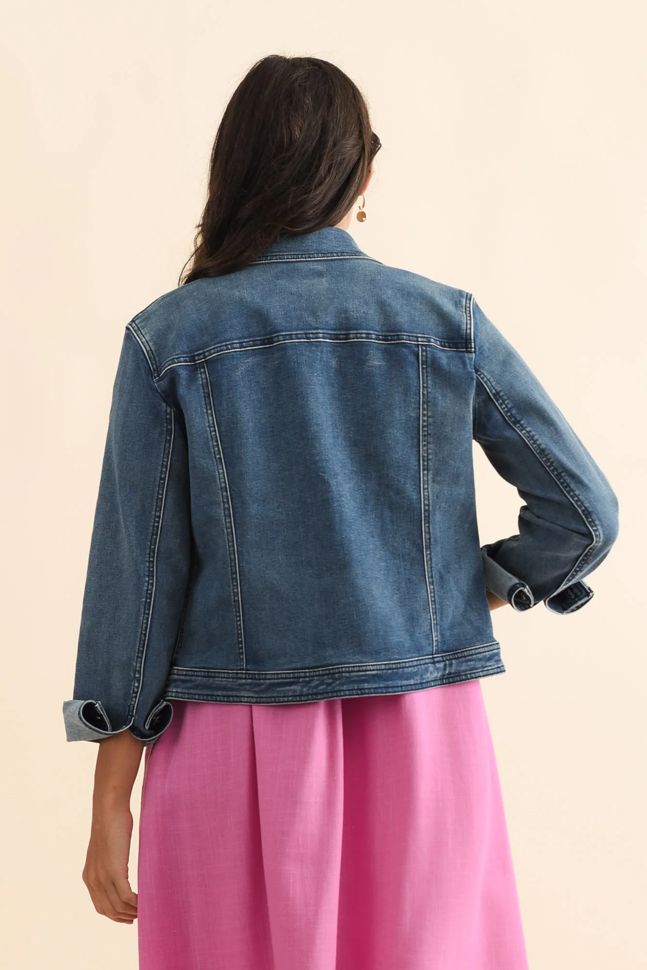 Camille Dark Denim Jacket - Image 6