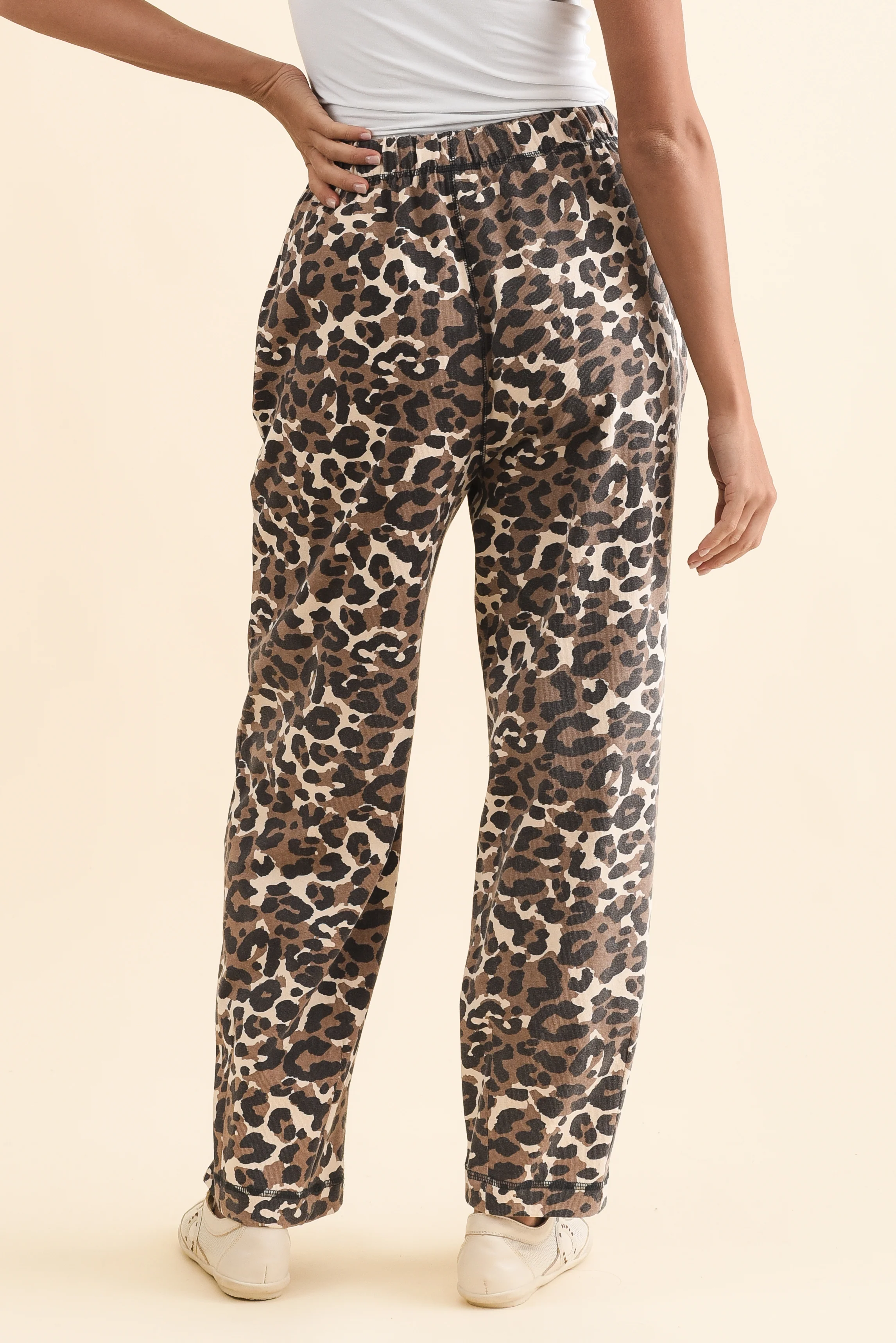Days Brown Leopard Cotton Sweatpants - Image 4
