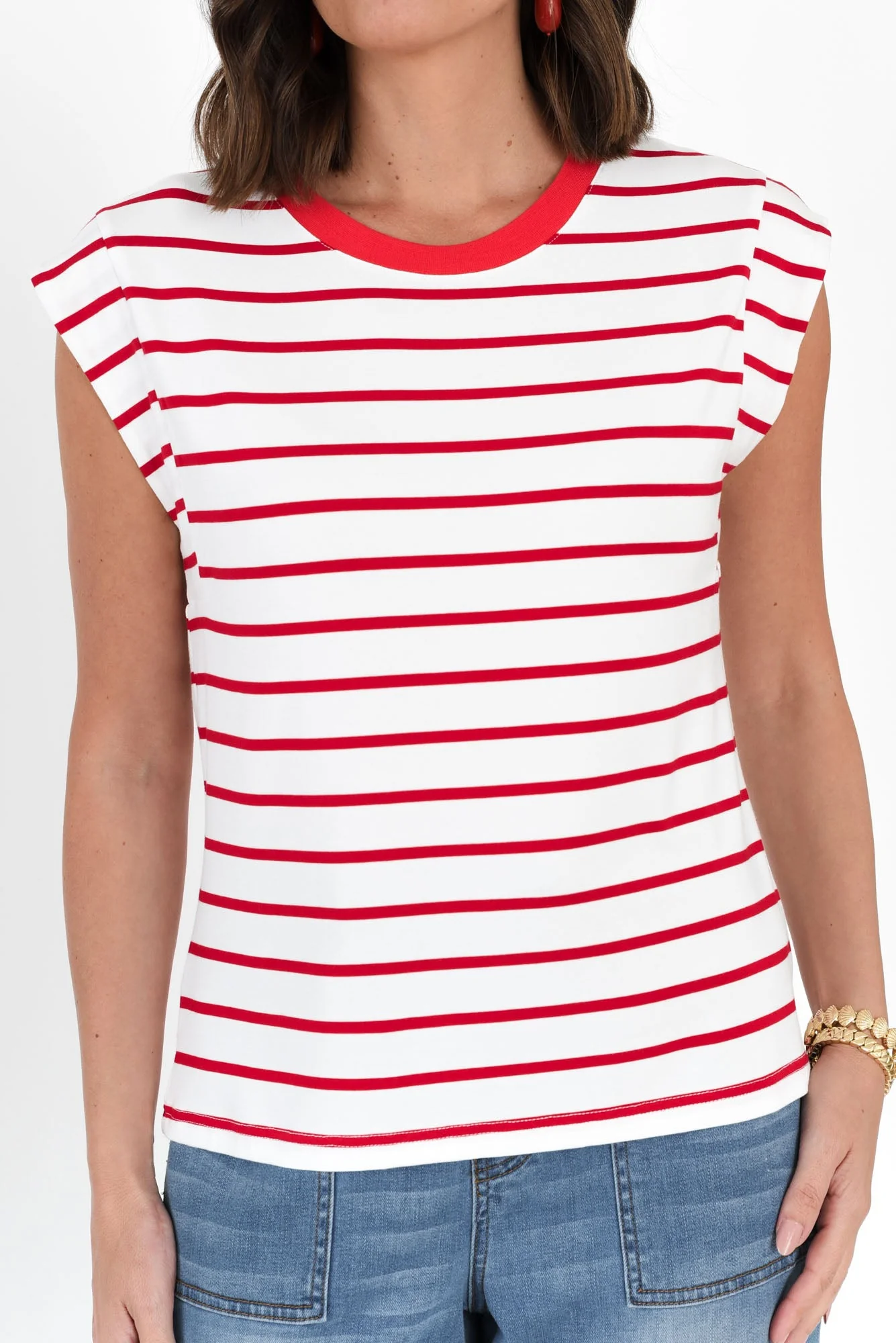 Diana Berry Stripe Bamboo Tee - Image 5