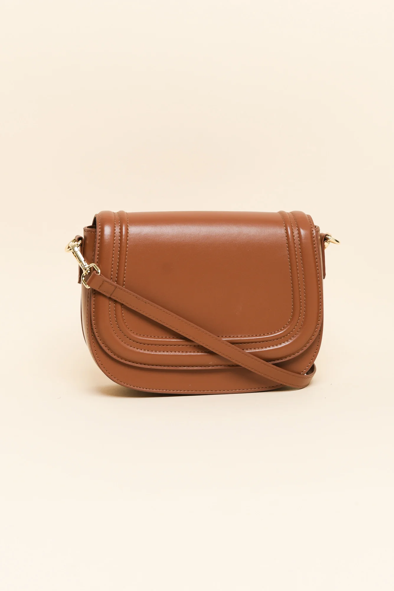 Dickens Tan Leather Crossbody Bag - Image 2