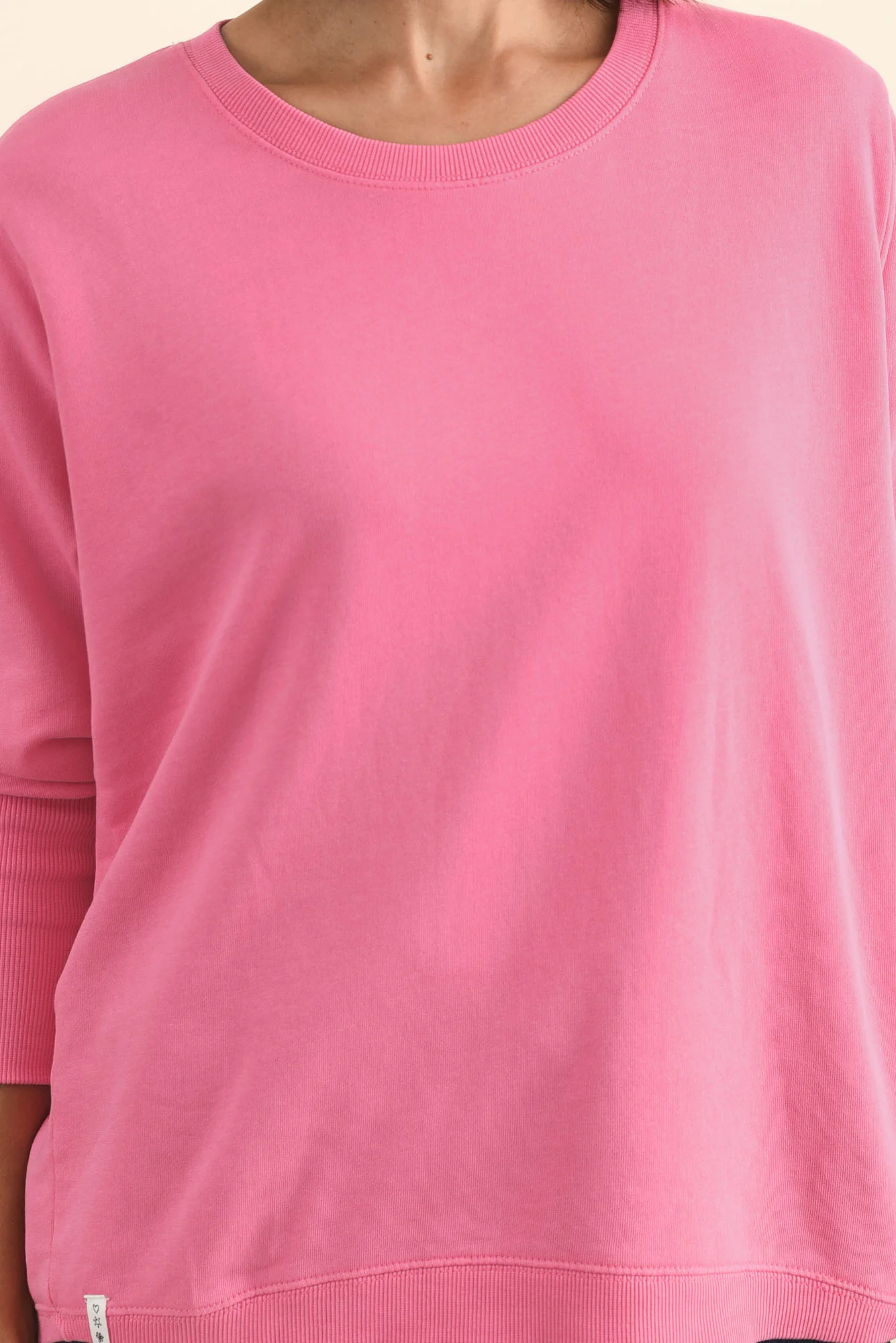 Divine Hot Pink Cotton Crew Sweatshirt - Image 6