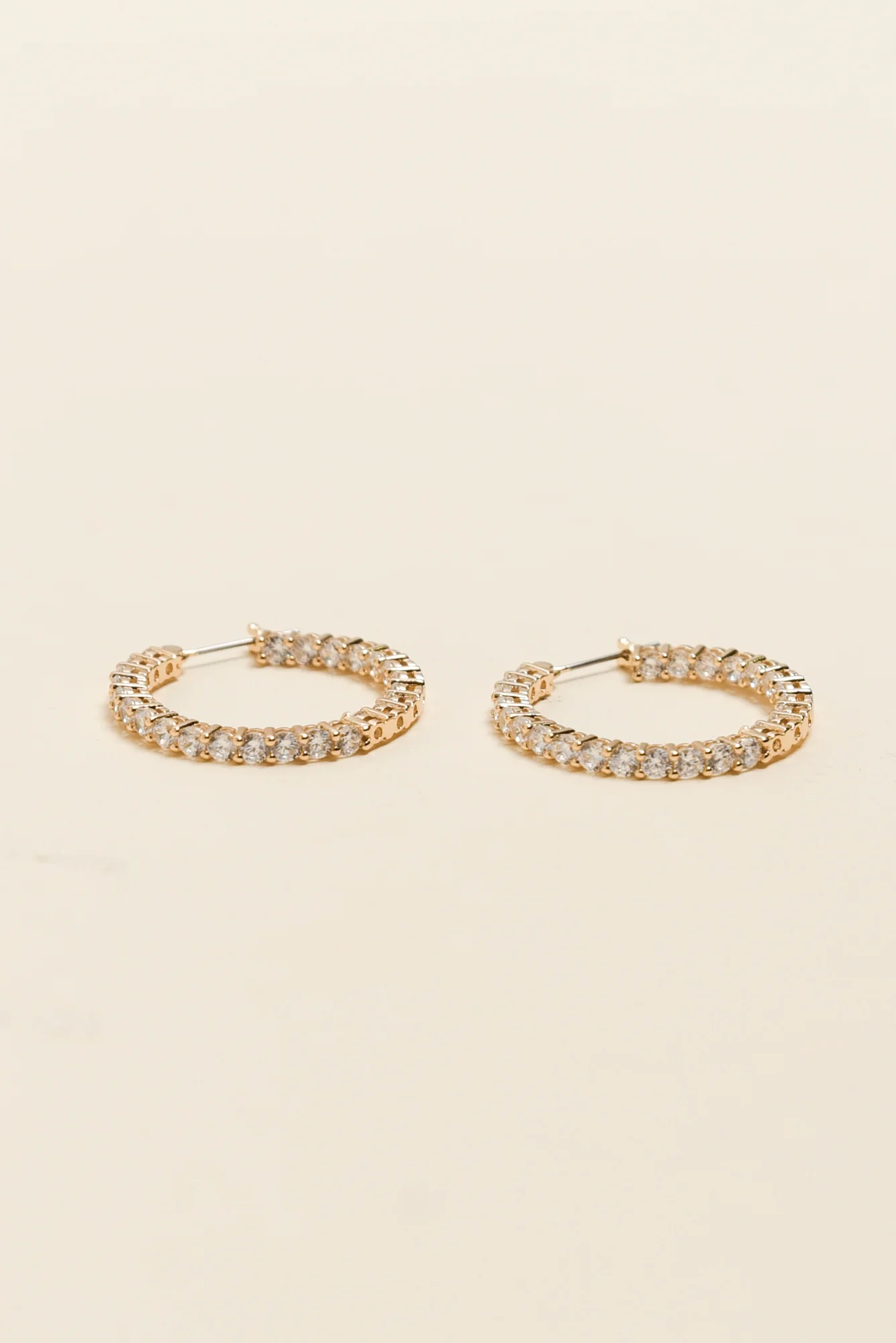 Dolce Vita Gold Diamante Hoop Earrings - Image 2