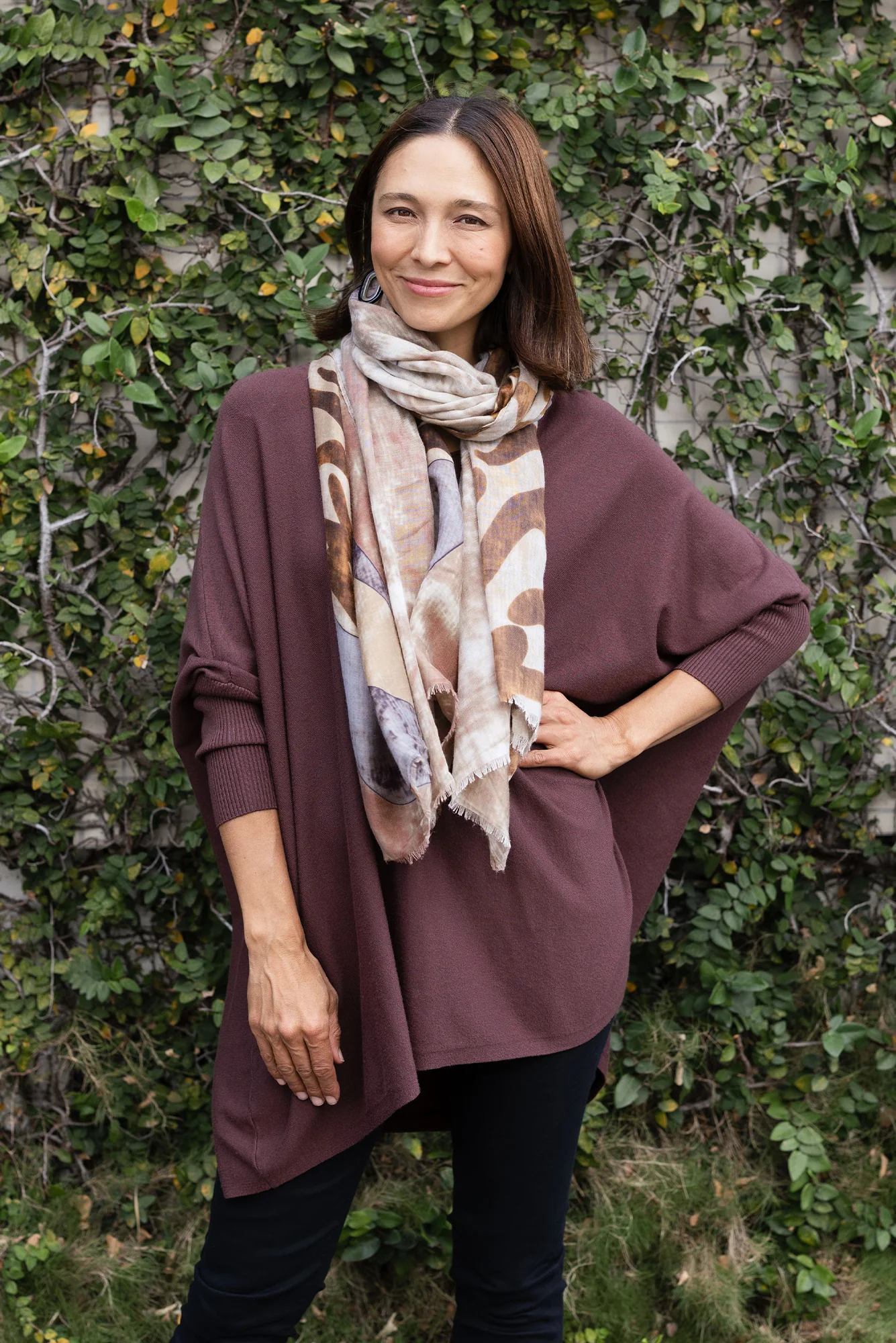 Duke Mocha Abstract Scarf - Image 4