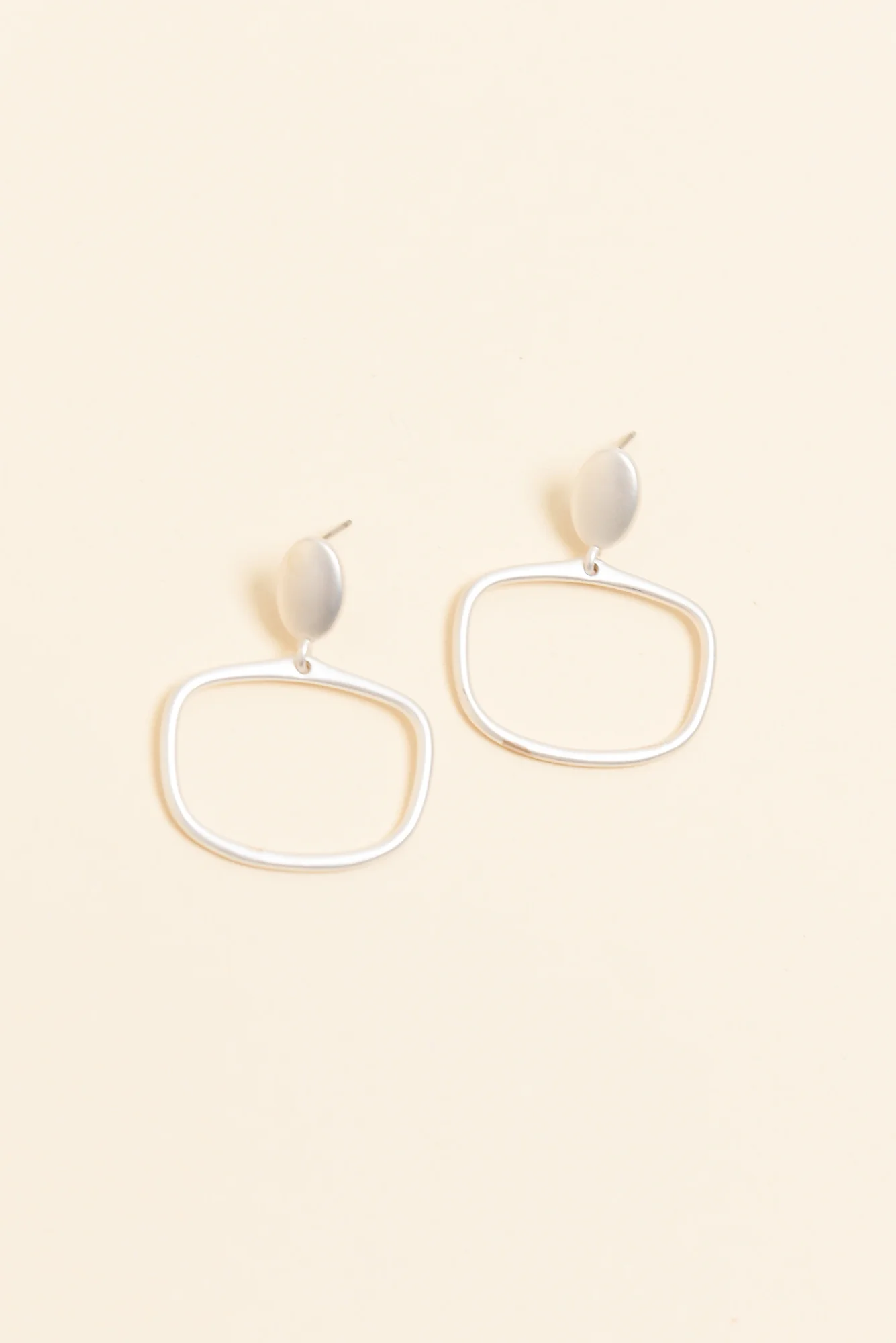 Eaton Silver Ring Drop Earrings