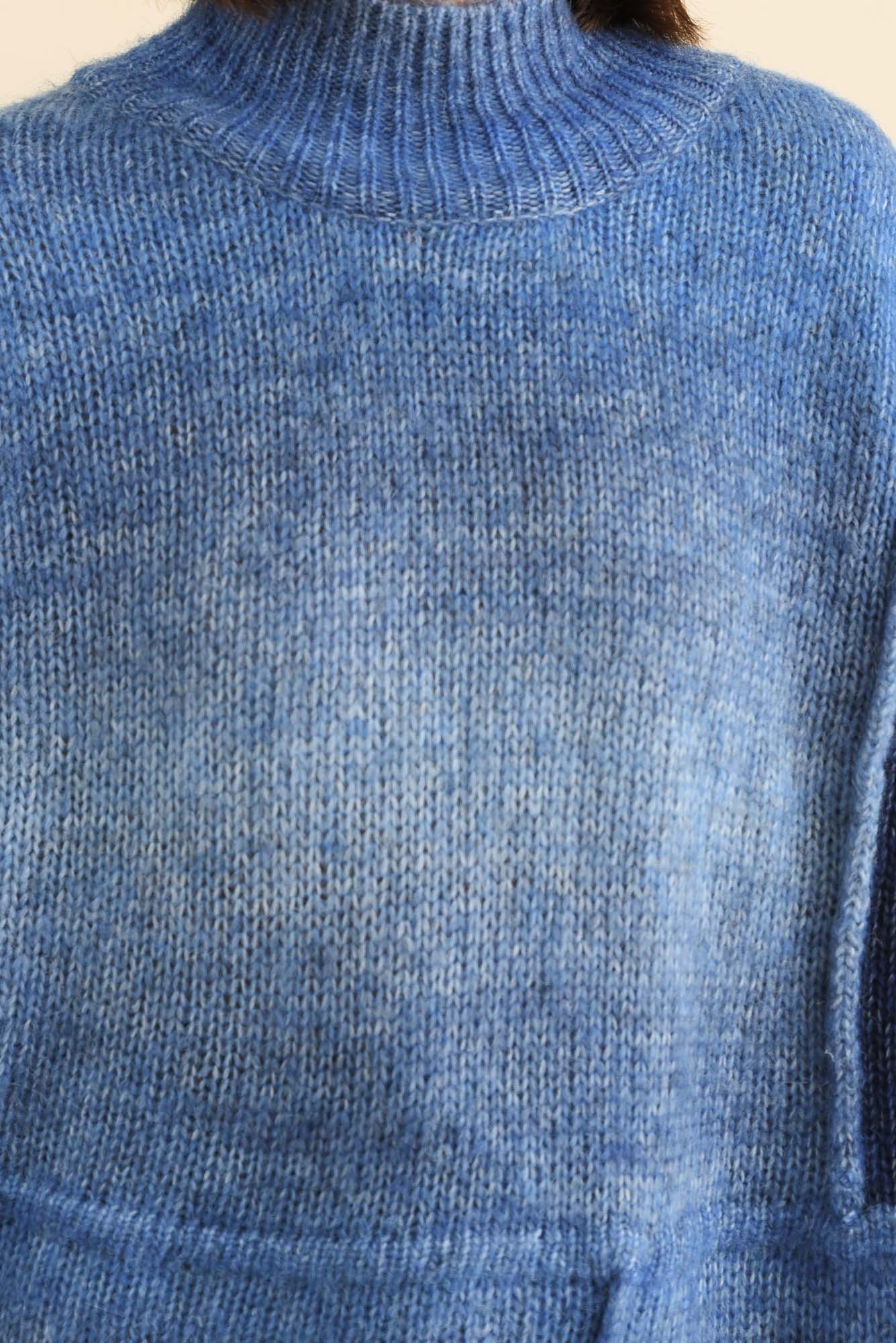 Eclipse Blue Splice Knit Jumper - Image 5