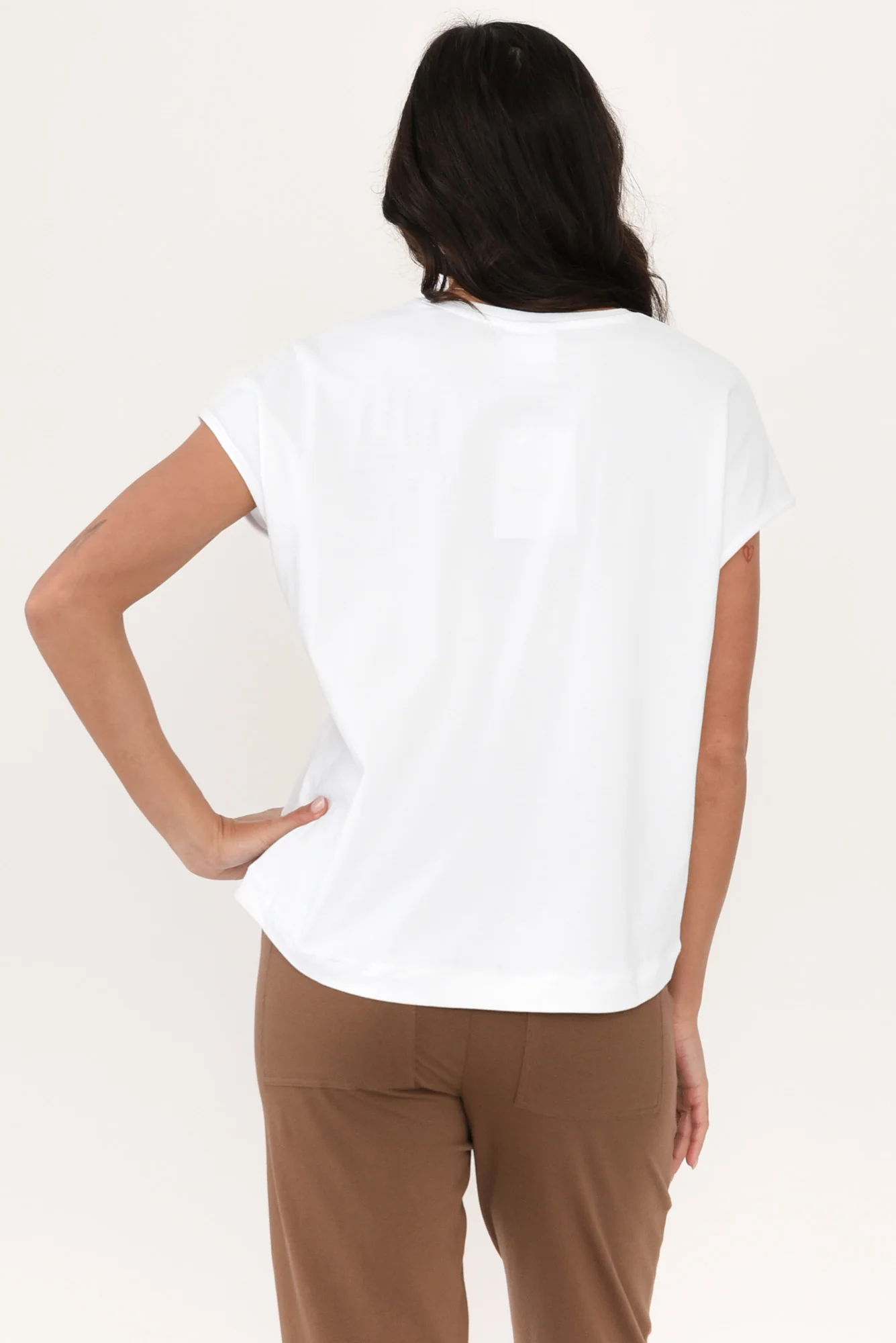 Eddie White Cotton Tee - Image 4