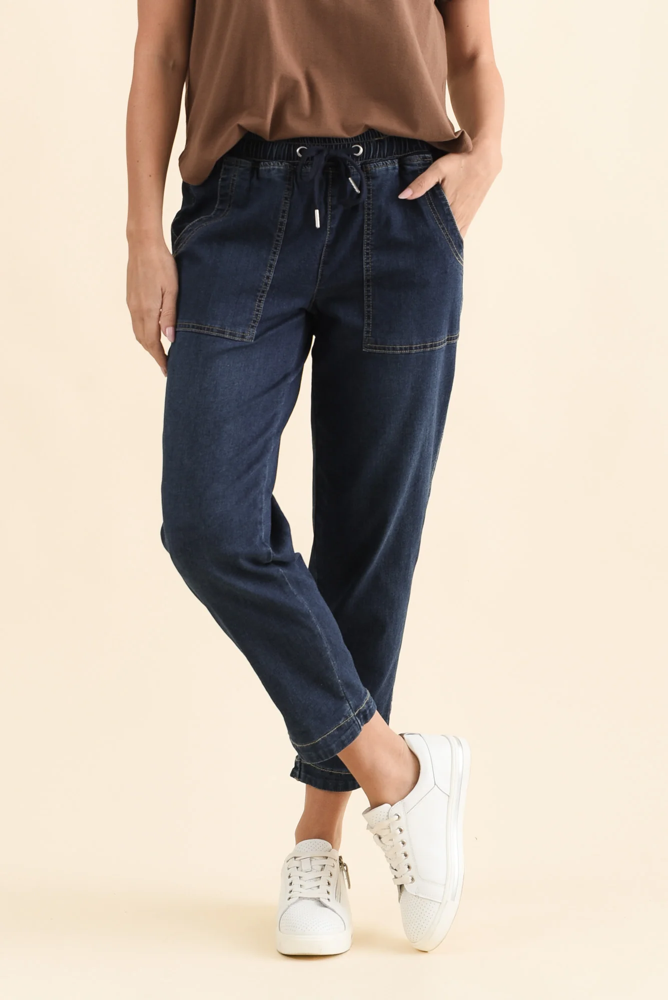 Eliana Dark Blue Denim Stretch Jeans - Image 2