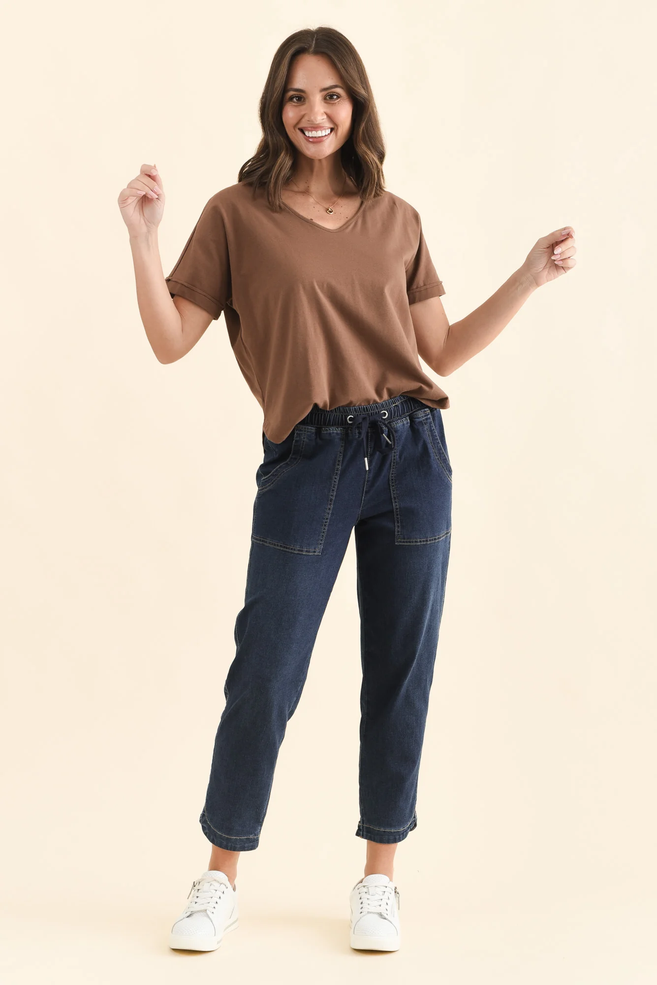 Eliana Dark Blue Denim Stretch Jeans - Image 3
