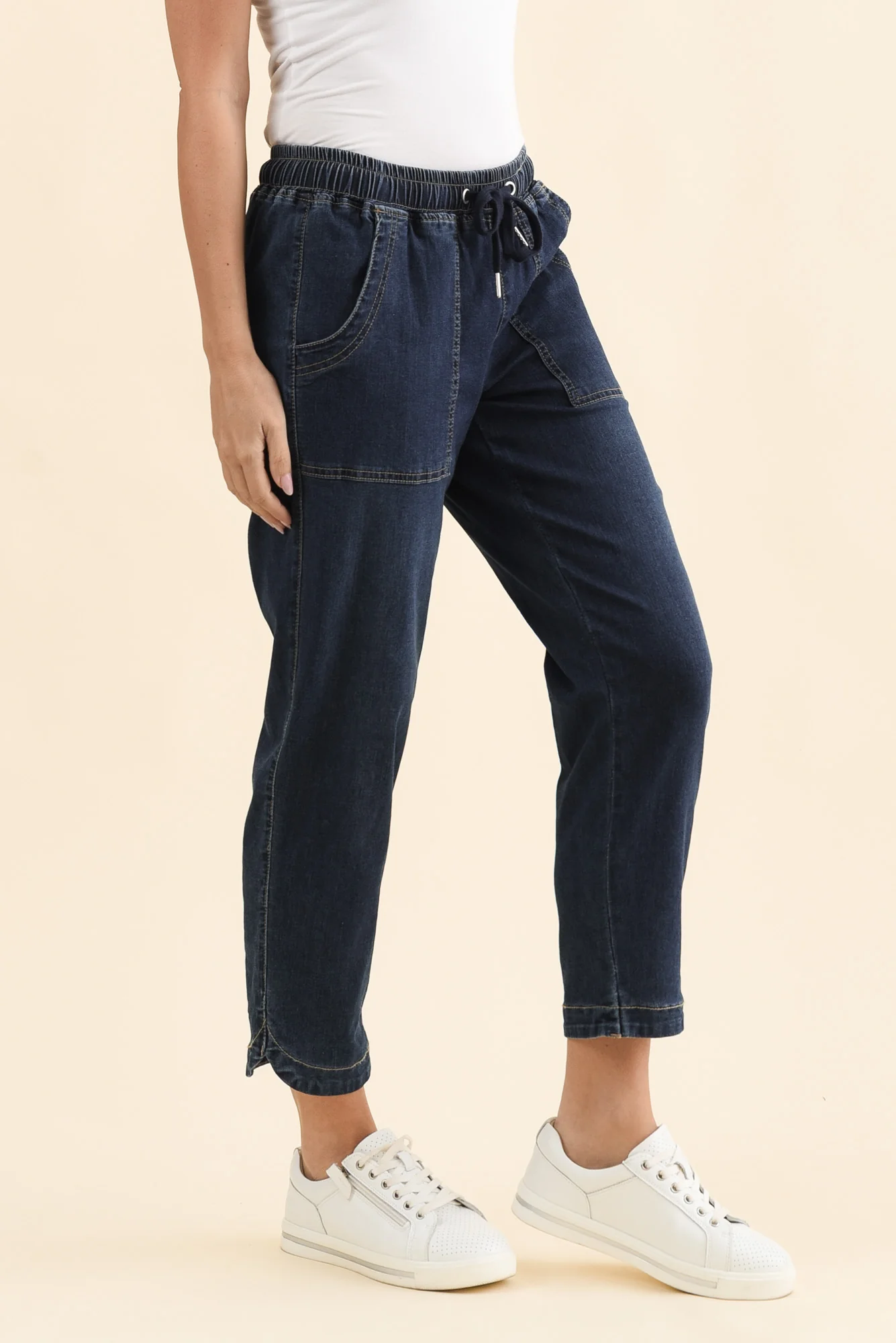 Eliana Dark Blue Denim Stretch Jeans - Image 4