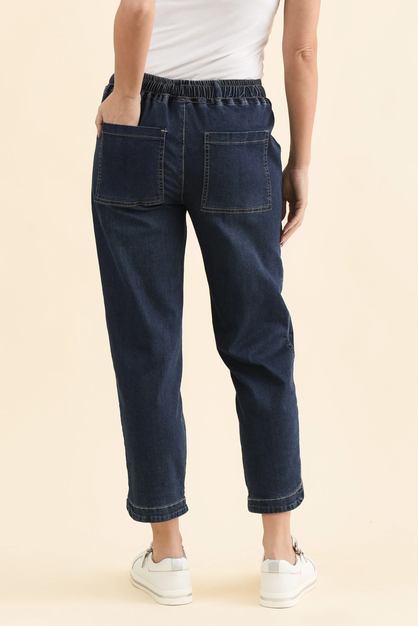 Eliana Dark Blue Denim Stretch Jeans - Image 5