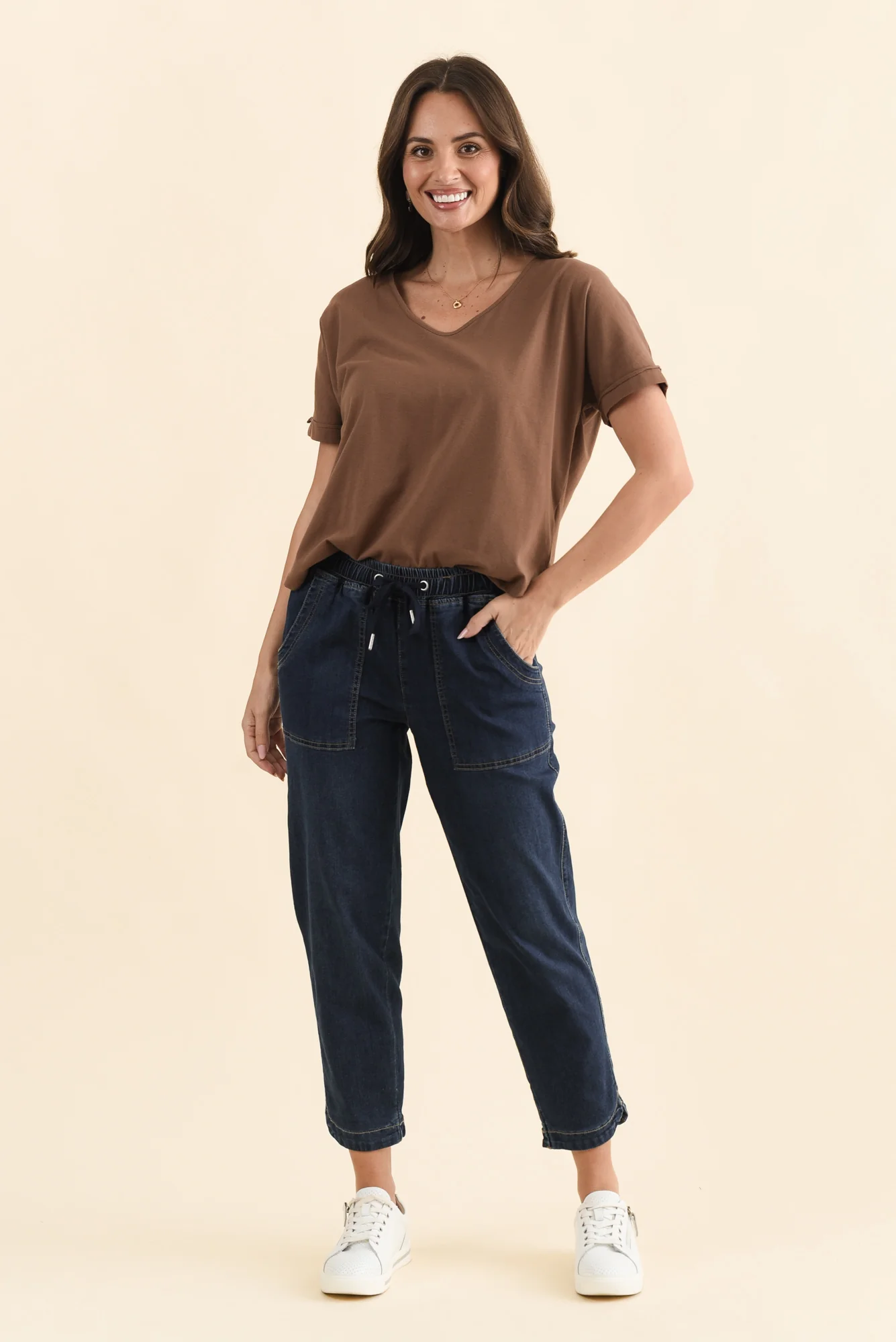 Eliana Dark Blue Denim Stretch Jeans - Image 7