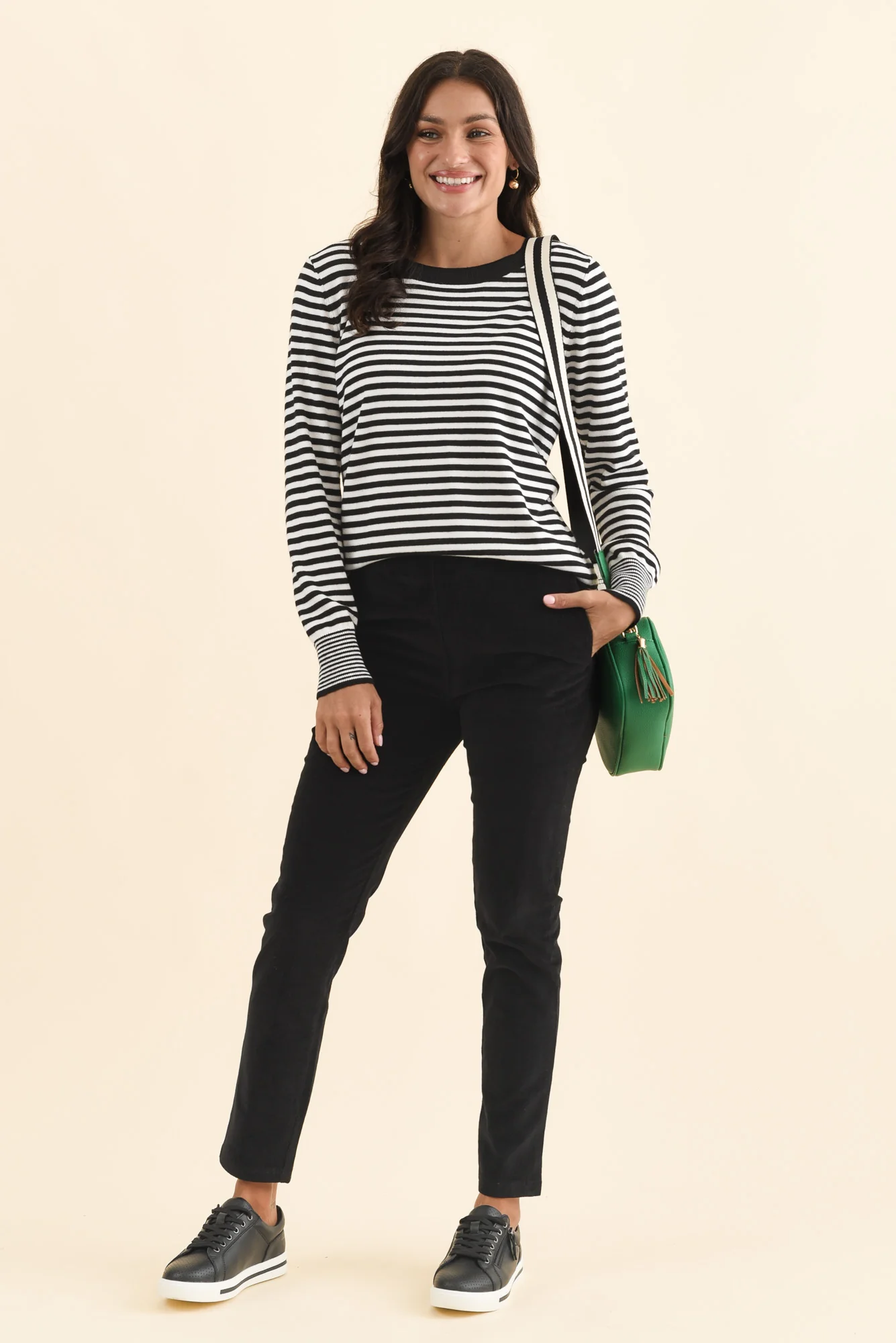 Elle Black Corduroy Pants - Image 2