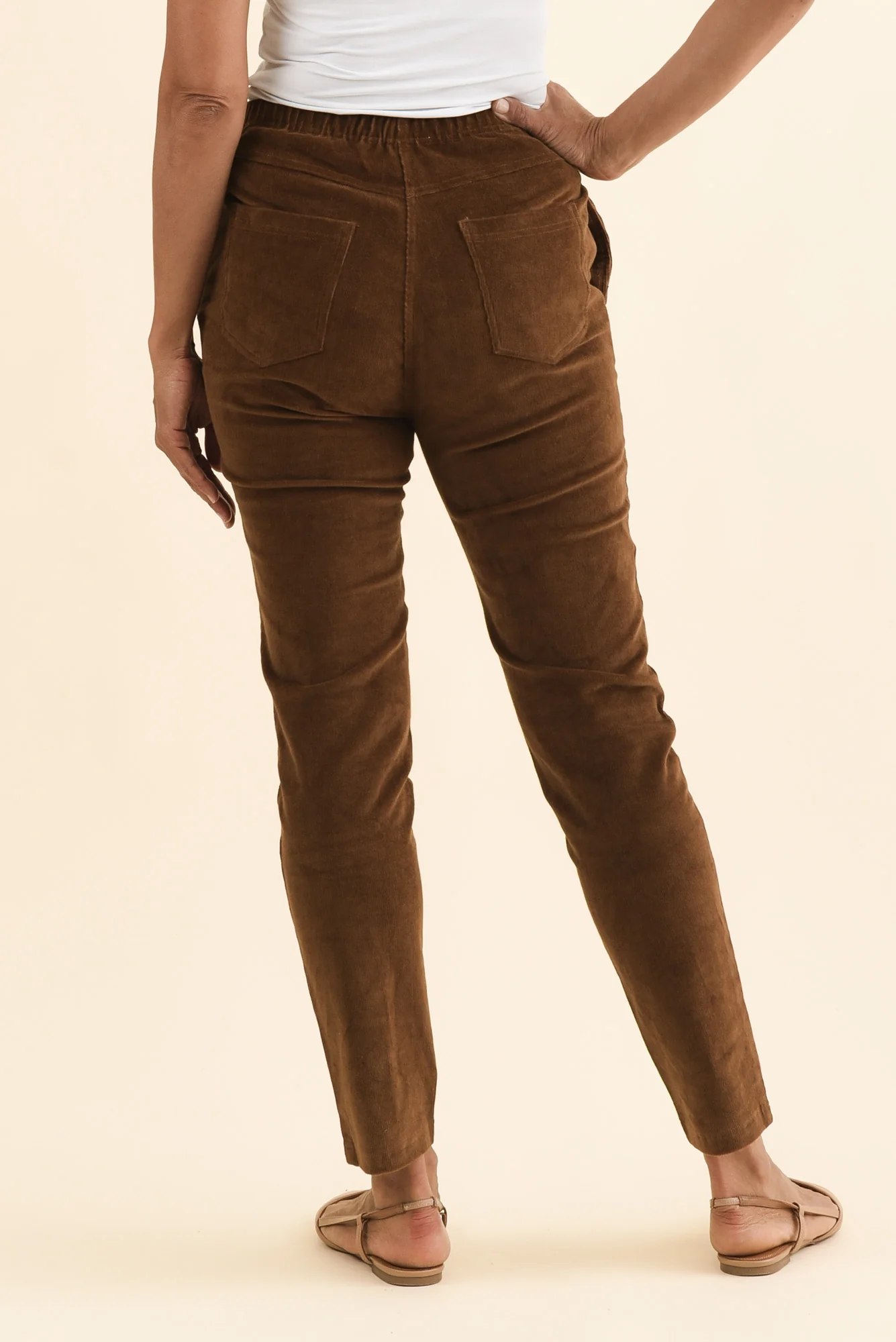 Elle Brown Corduroy Pants - Image 5