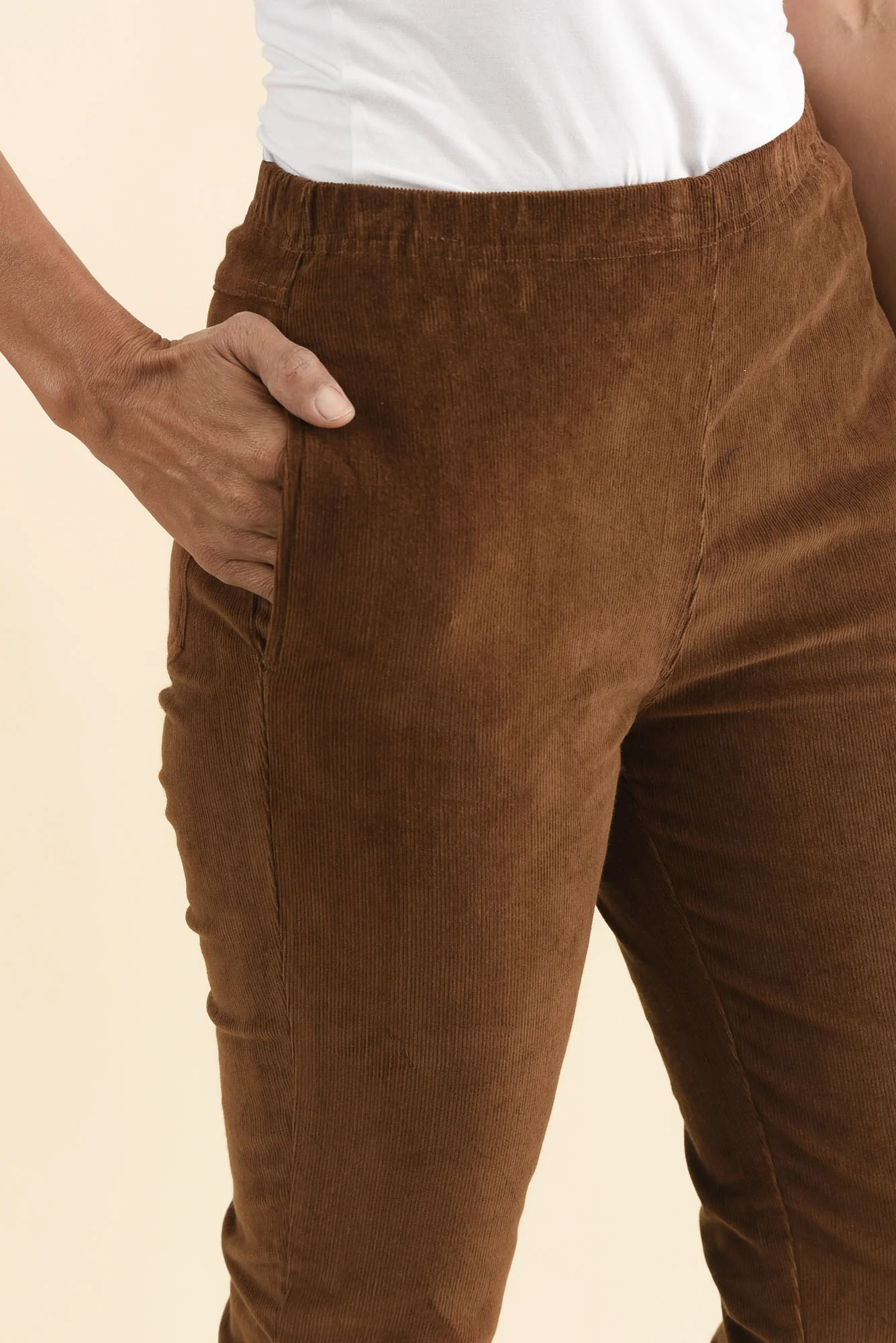 Elle Brown Corduroy Pants - Image 6