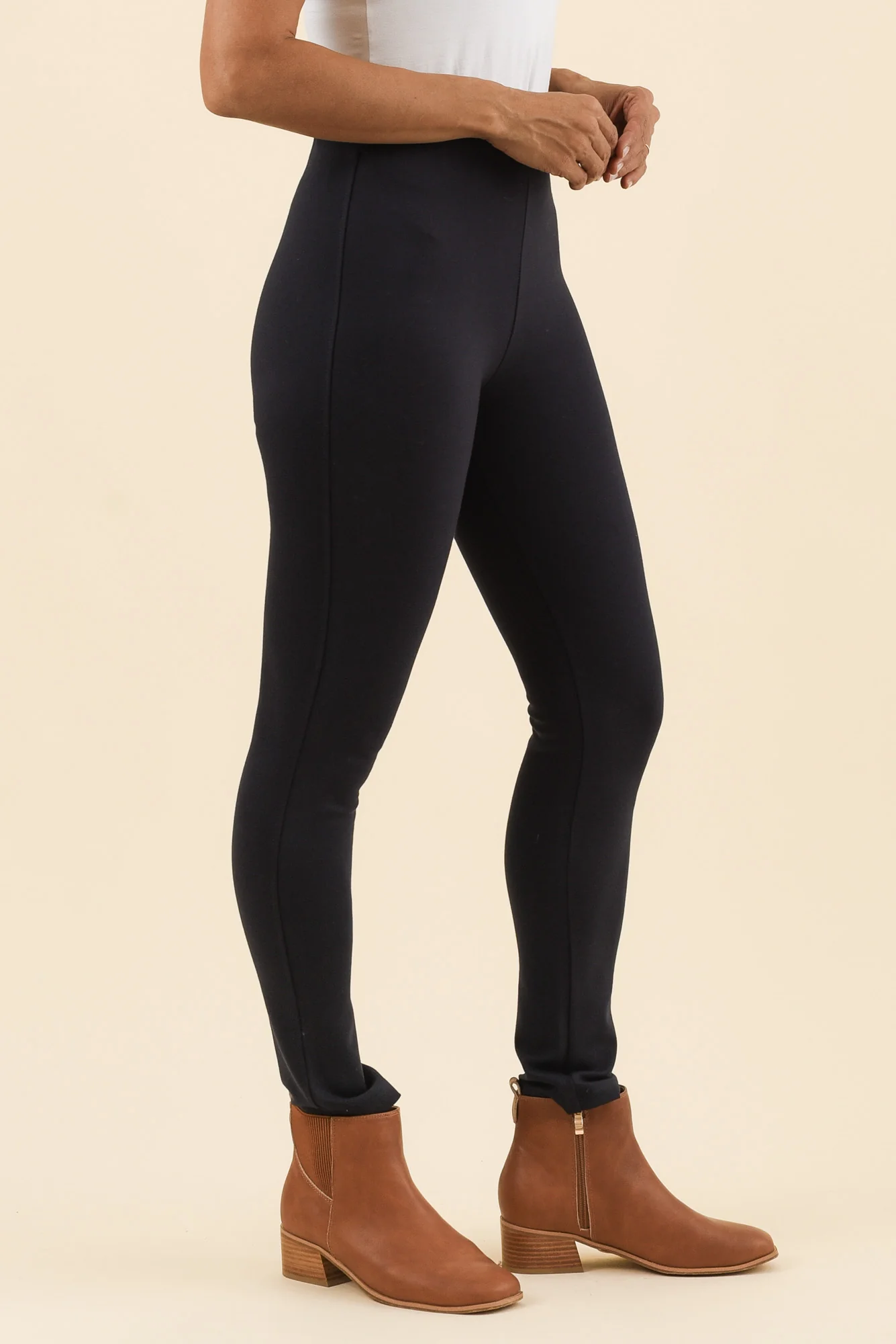 Elsa French Navy Winter Ponte Pants - Image 3