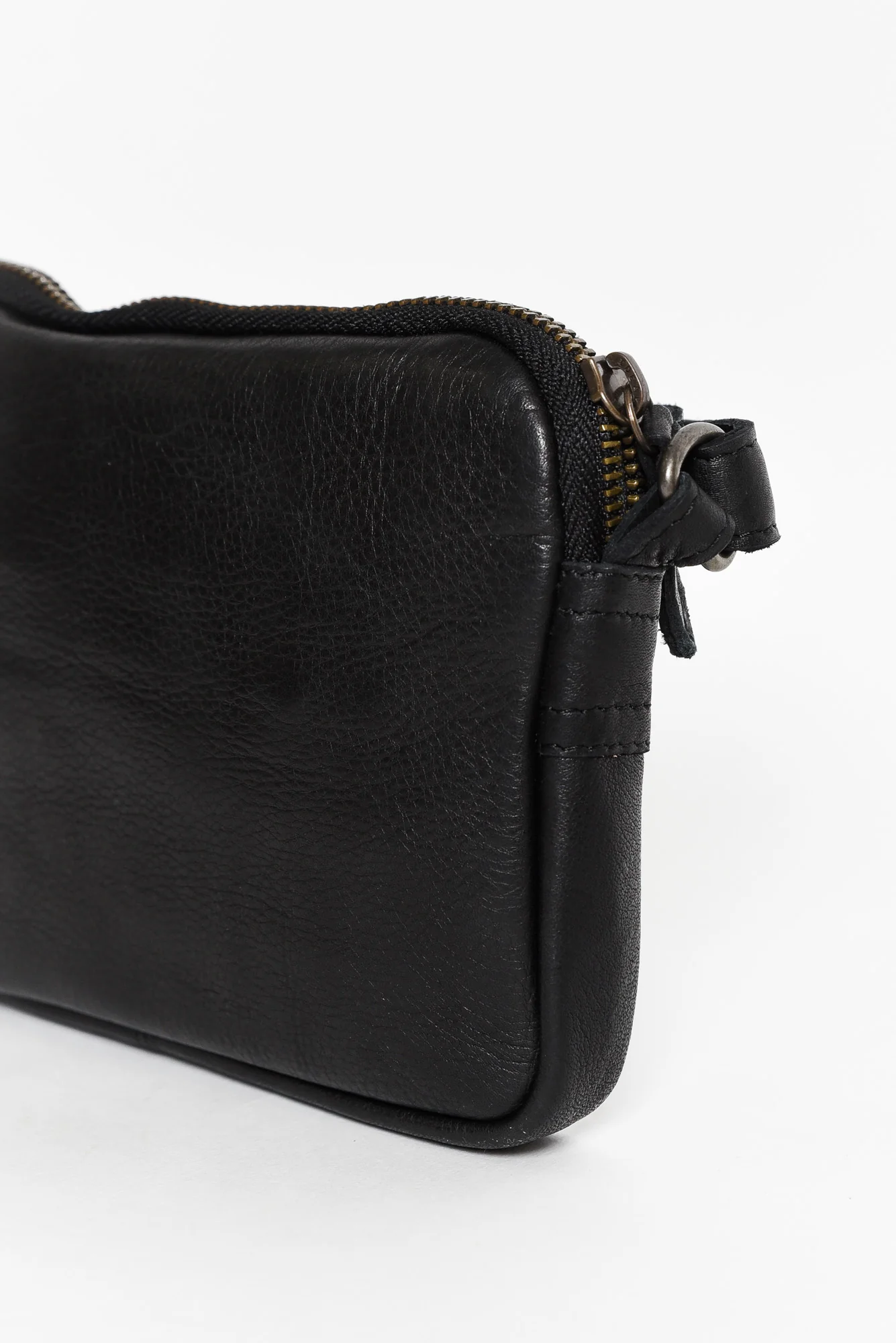 Emma Black Leather Crossbody Bag - Image 3
