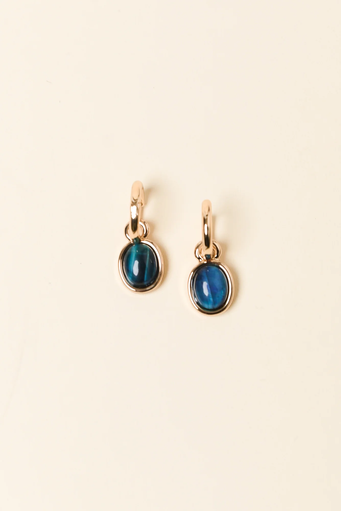 Emy Blue Hoop Earrings