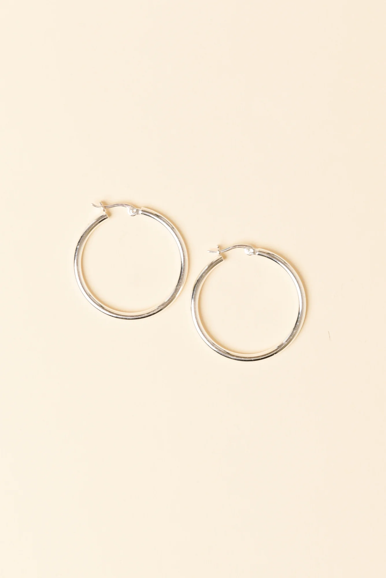 Erika Silver Hoop Earrings
