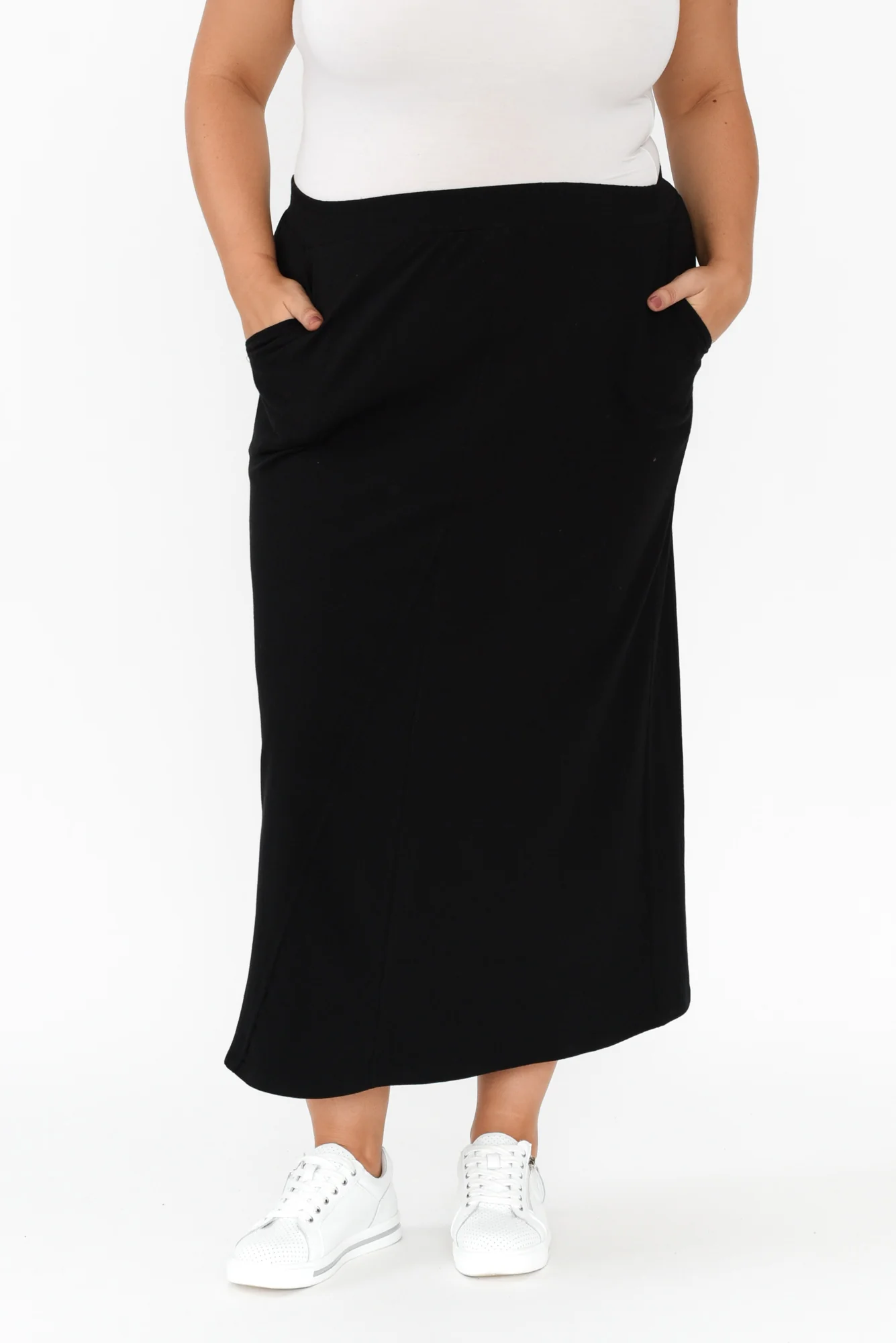 Etta Black Cotton Pocket Skirt - Image 8