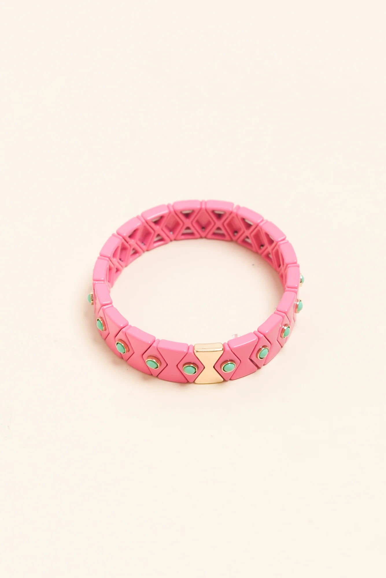 Eva Pink Beaded Bracelet