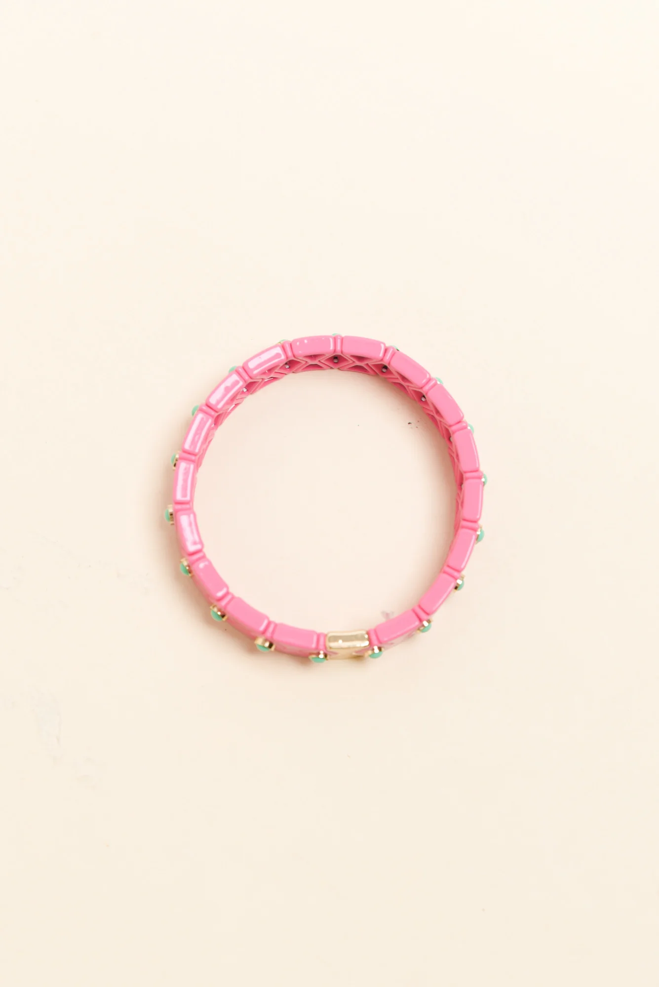 Eva Pink Beaded Bracelet - Image 2