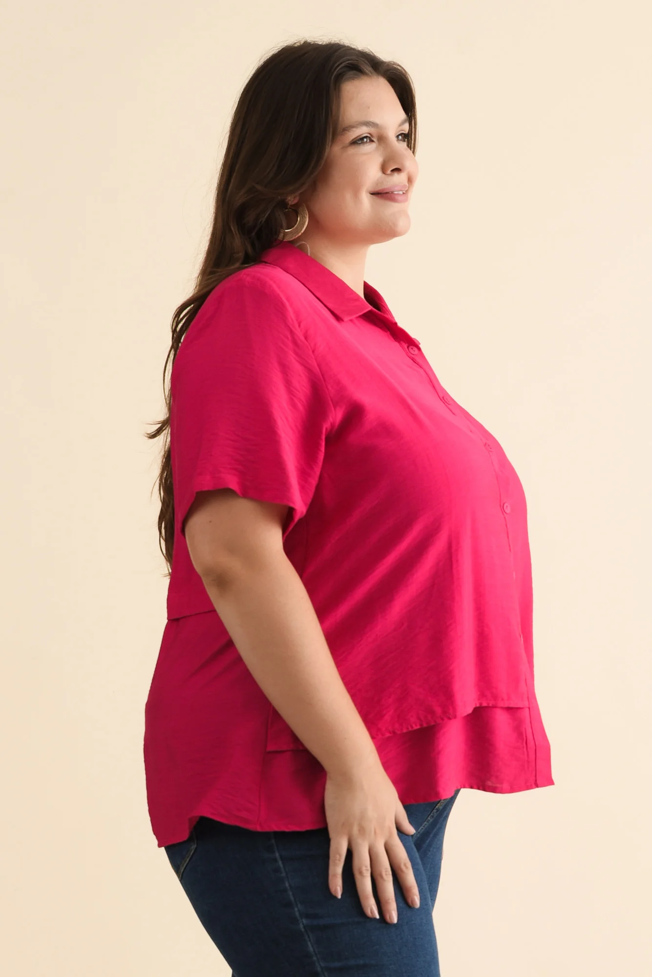 Ezra Hot Pink Layered Top - Image 10