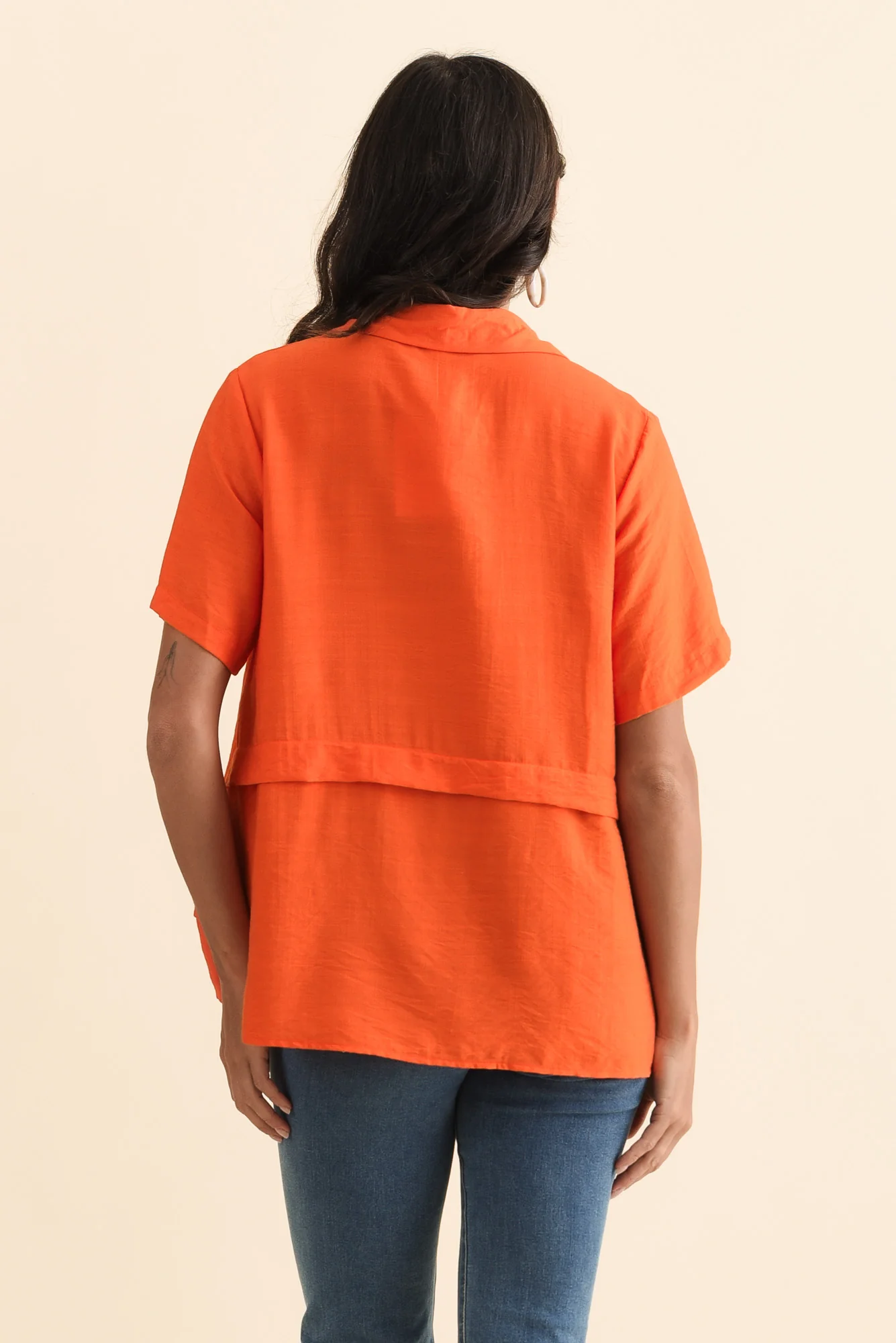 Ezra Orange Layered Top - Image 4