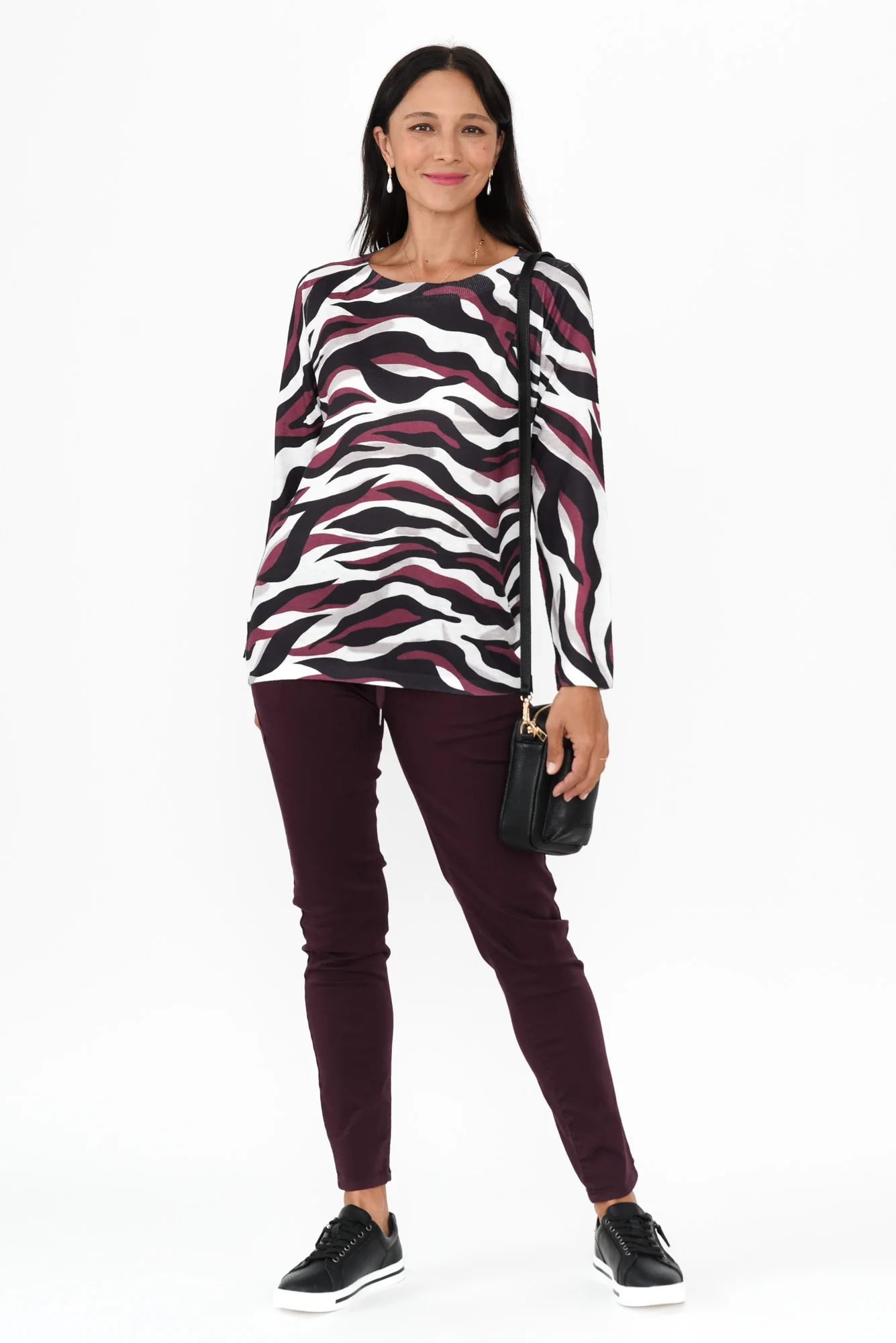 Felice Red Zebra Long Sleeve Top - Image 2