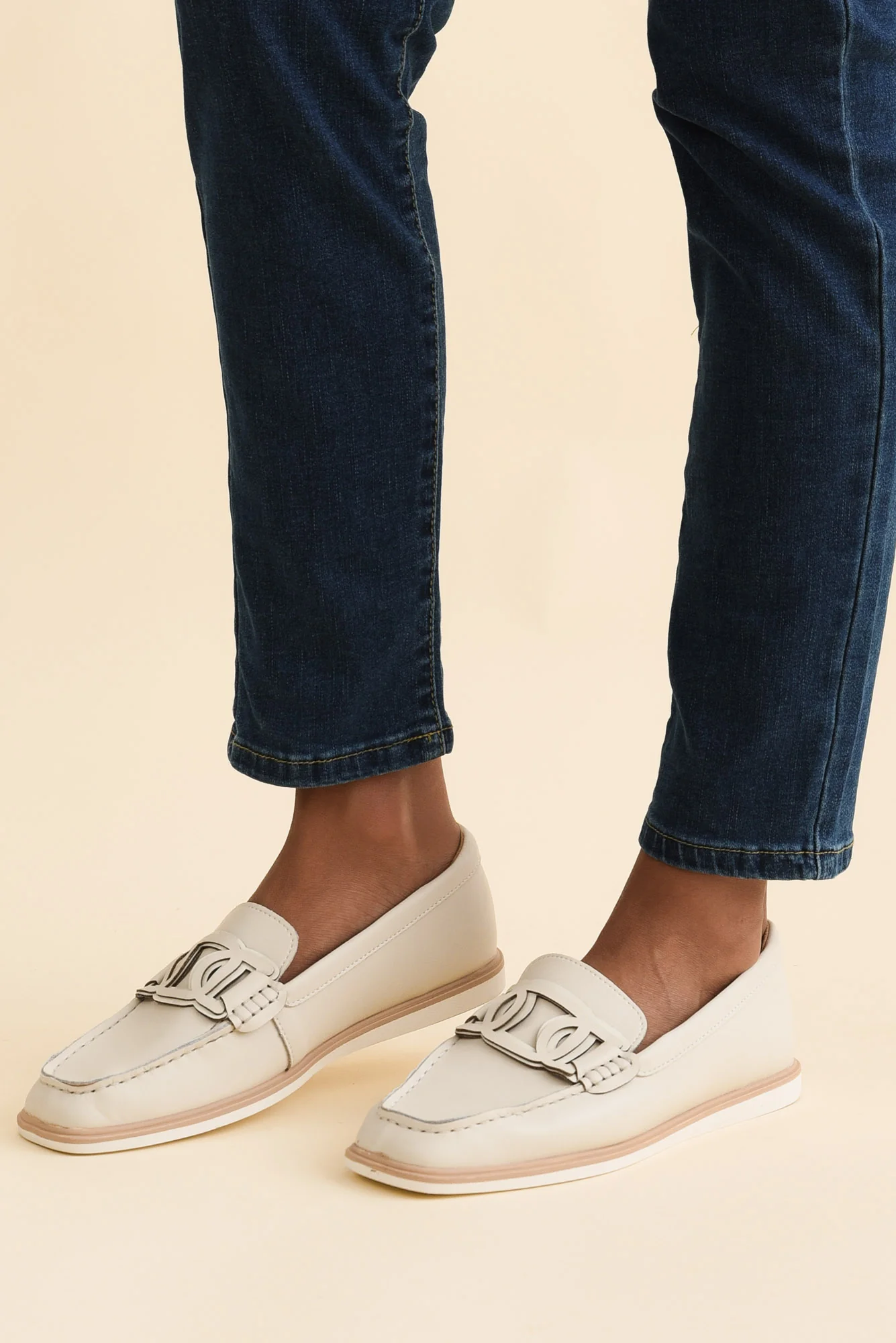 Felix Grey Leather Buckle Loafer - Image 5
