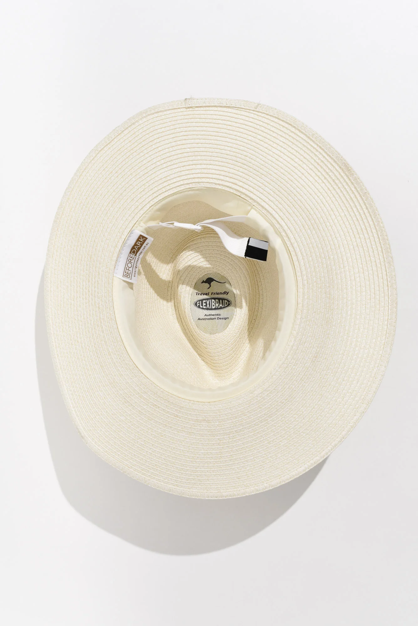 Fiona Ivory Stripe Wide Brim Travel Fedora - Image 5