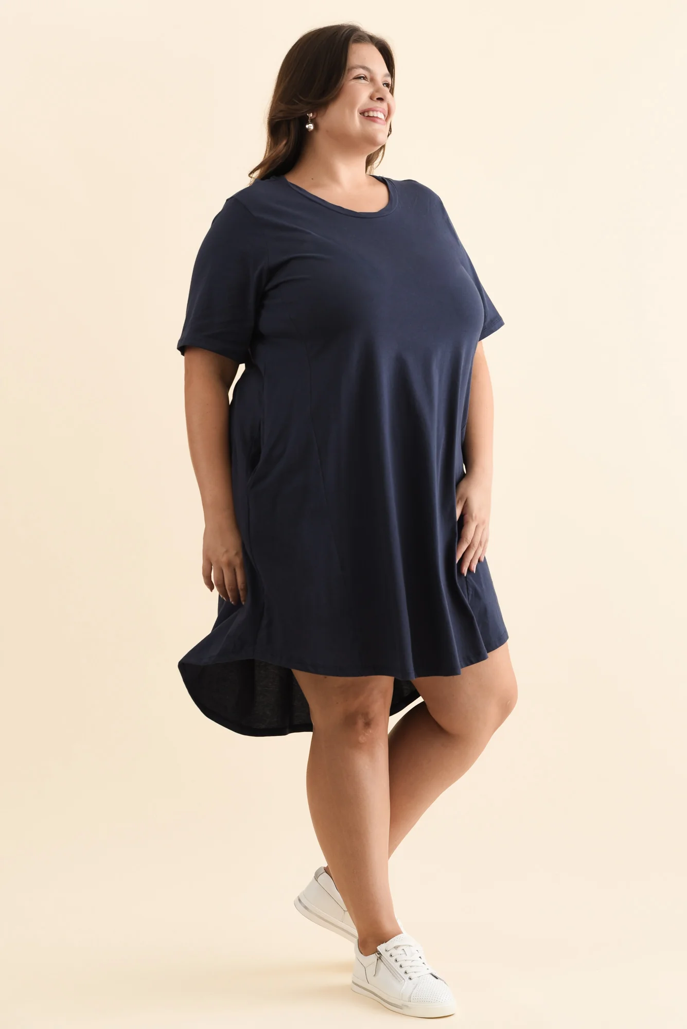 Florida Navy Cotton Tee Dress - Image 10