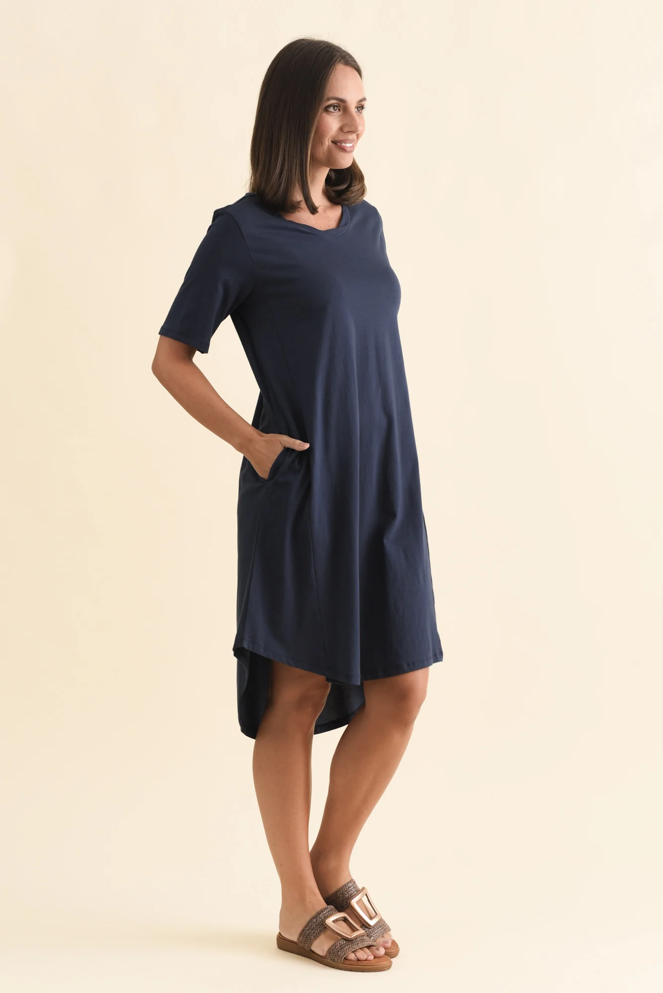 Florida Navy Cotton Tee Dress - Image 4