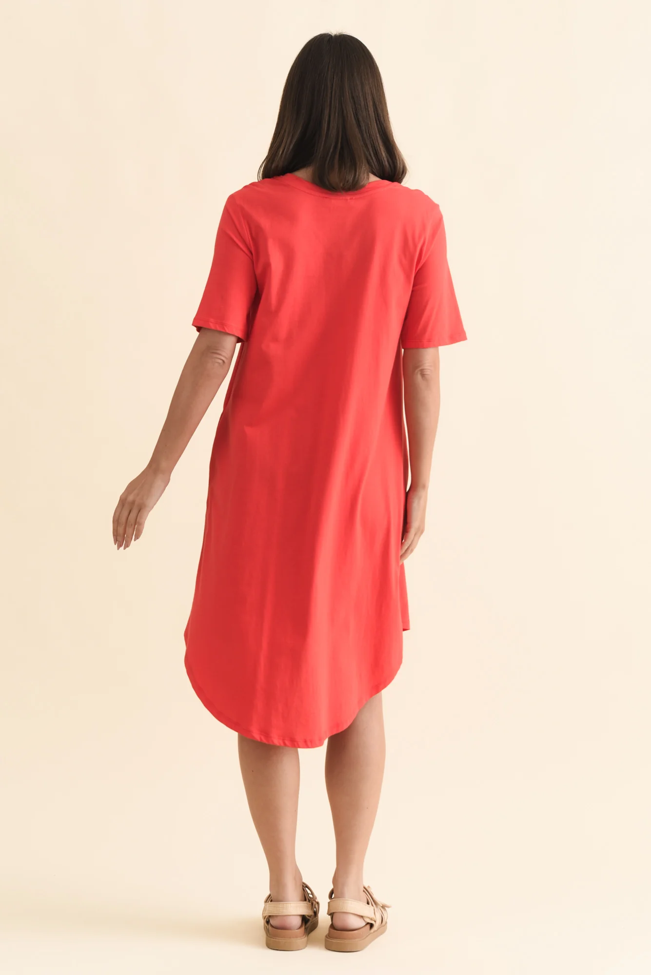 Florida Red Cotton Tee Dress - Image 5