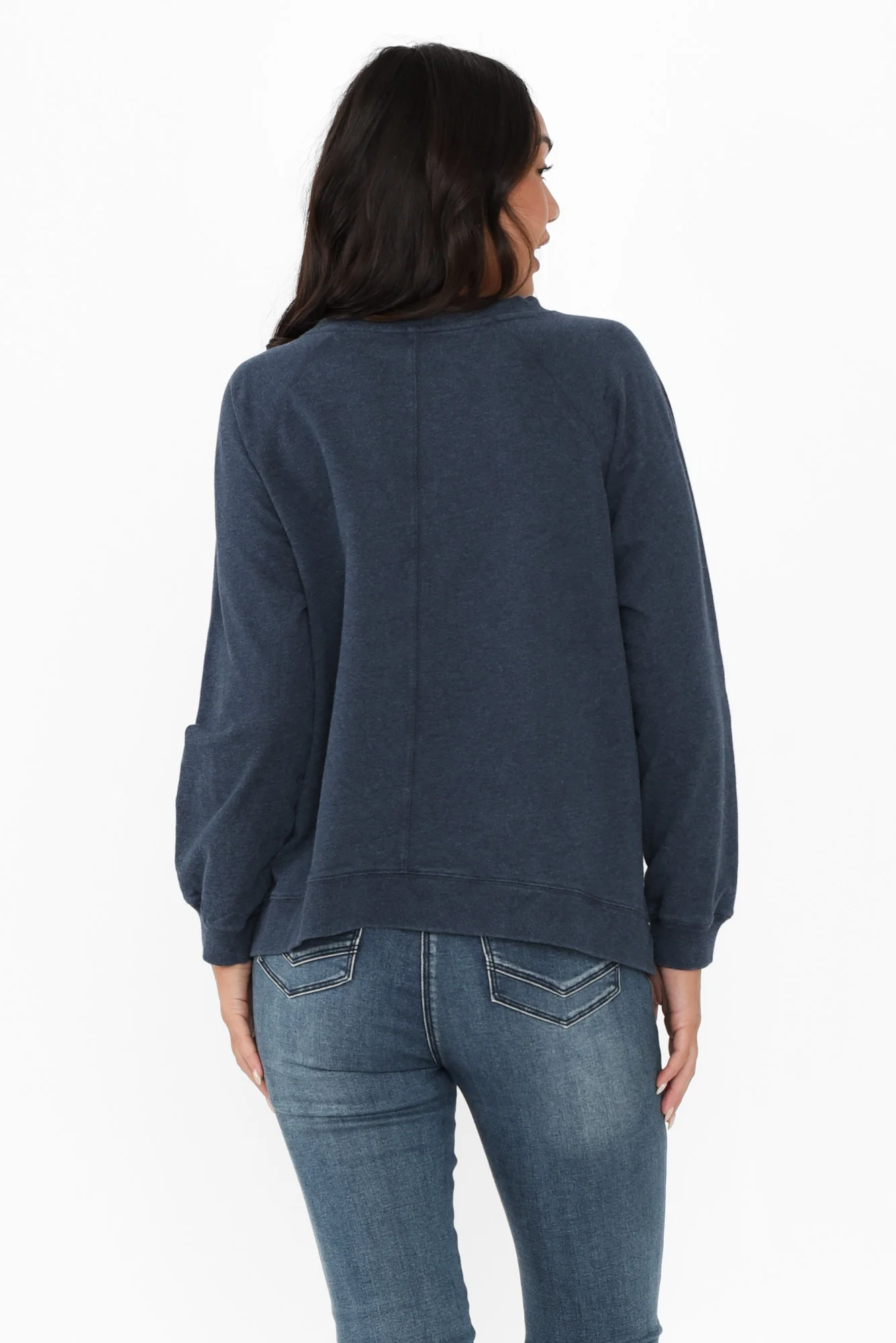 Flossie Navy Cotton Sweatshirt - Image 5