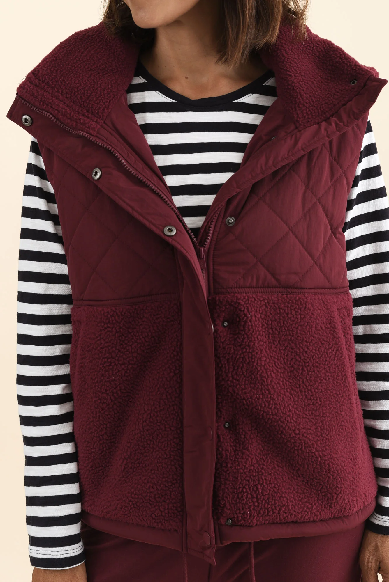 Freedom Burgundy Quilted Vest - Image 6