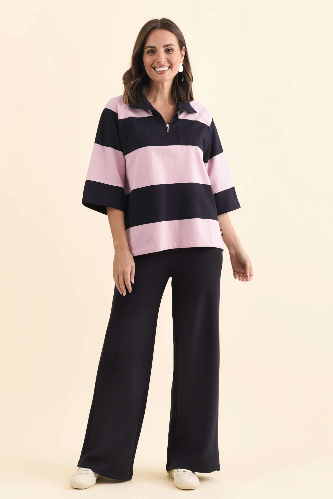 Freedom Dark Navy Wide Leg Pants - Image 2