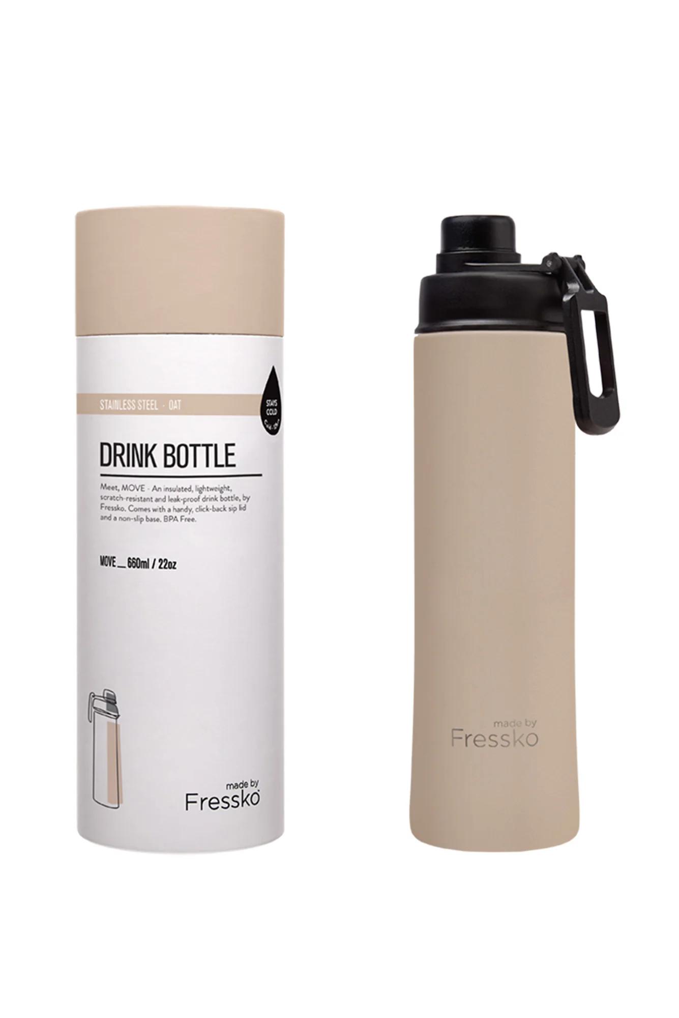 Fressko Oat 660ml Stainless Steel Water Bottle - Image 2