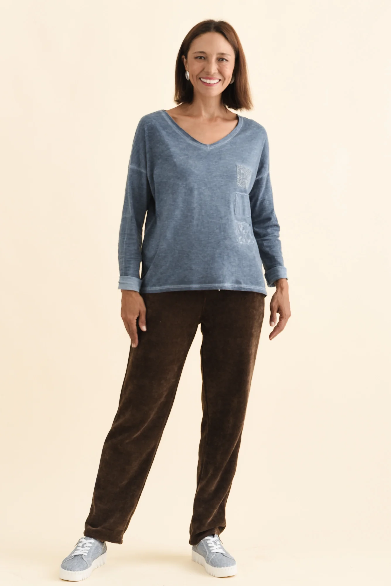 Fulton Steel Patchwork Cotton Top - Image 7