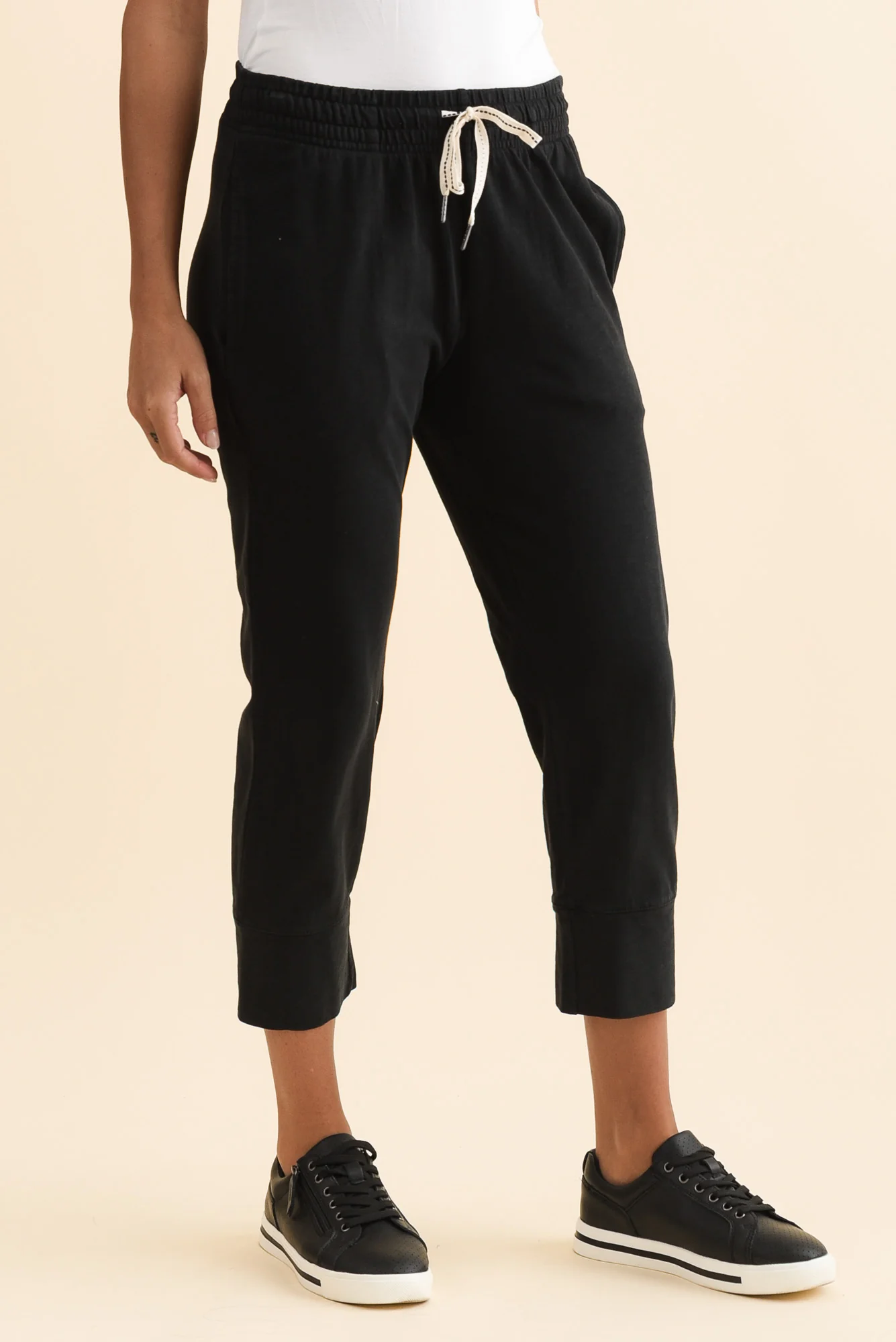 Fundamental Brunch Black Cotton Sweatpants - Image 4