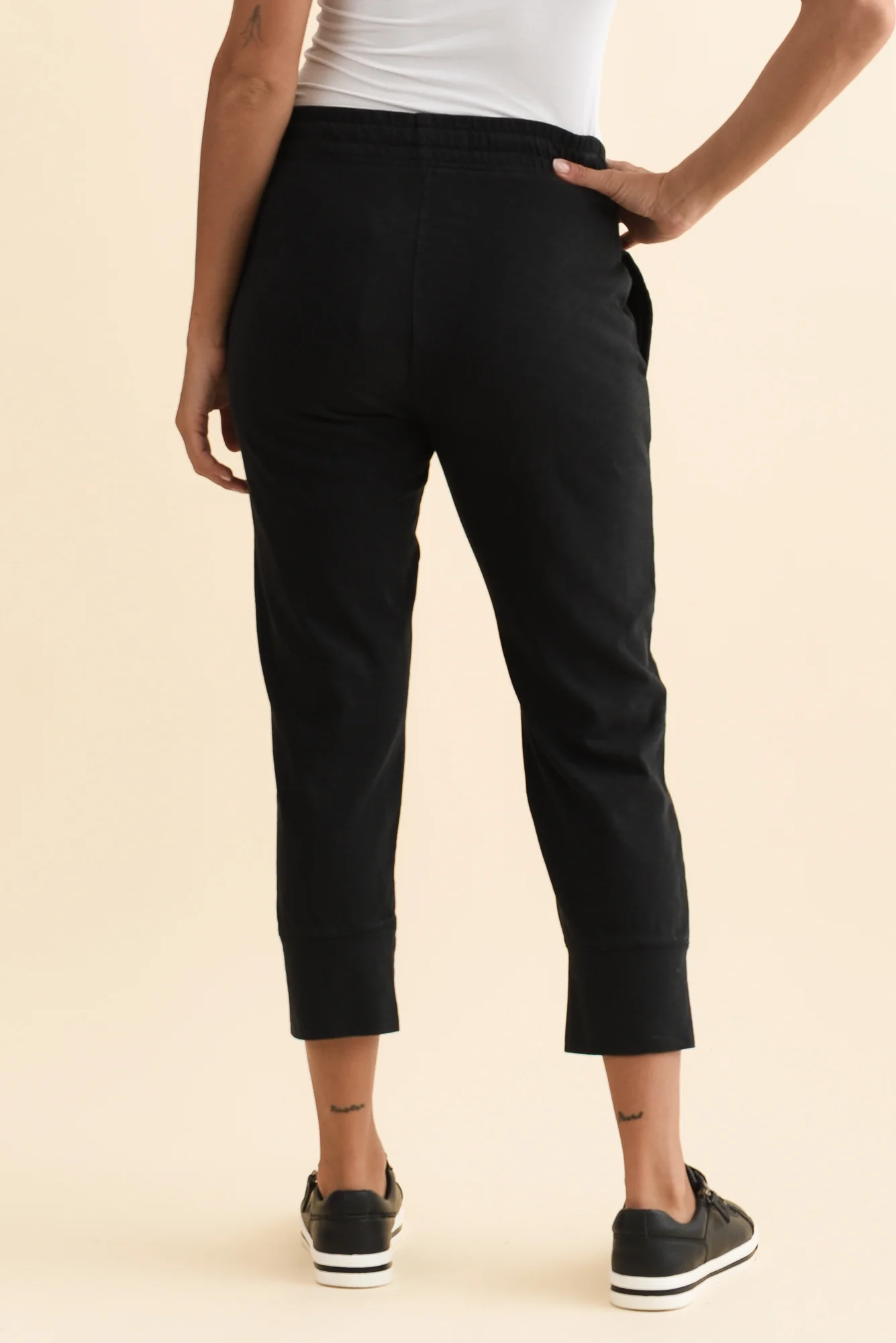 Fundamental Brunch Black Cotton Sweatpants - Image 5