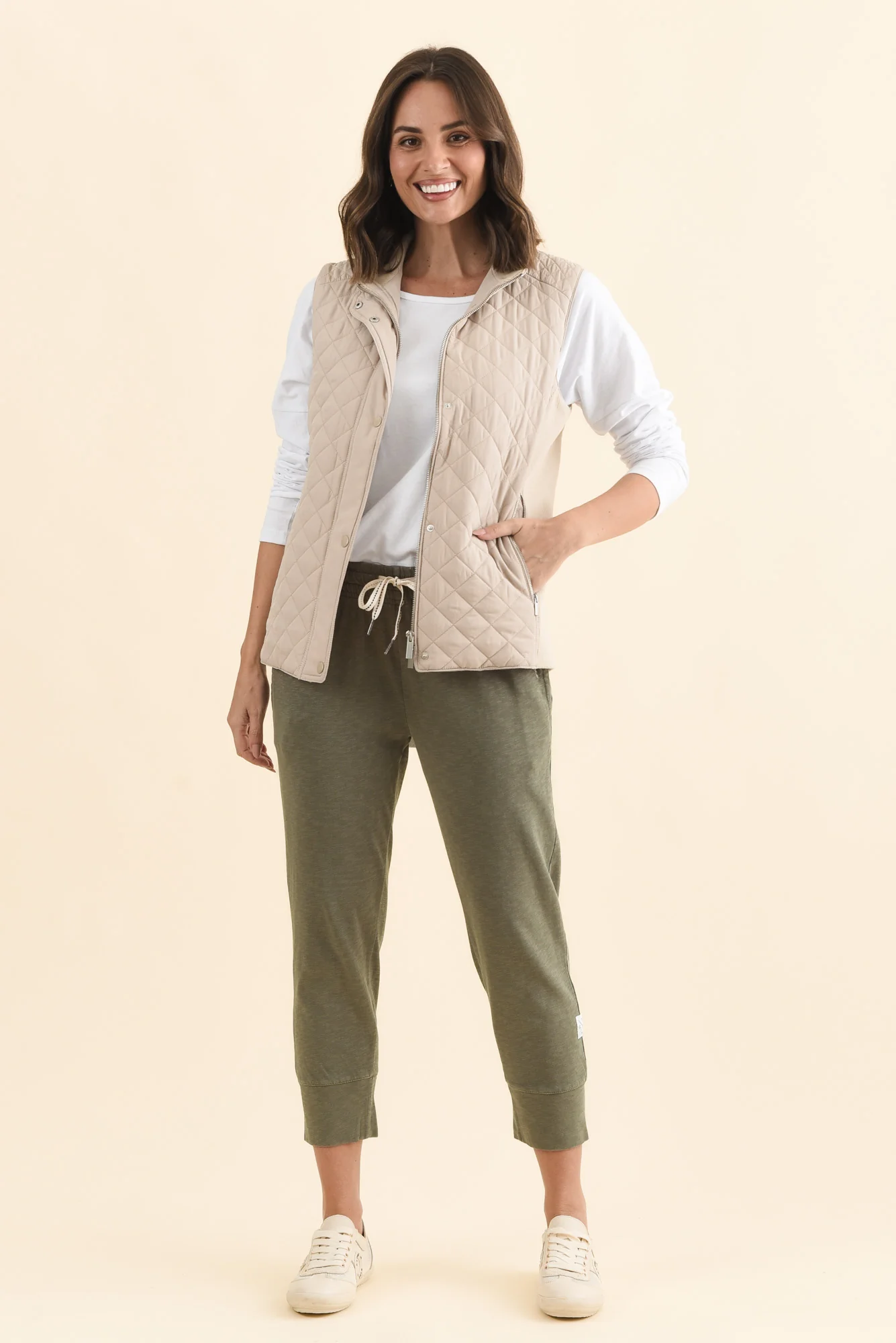 Fundamental Brunch Khaki Cotton Sweatpants - Image 2