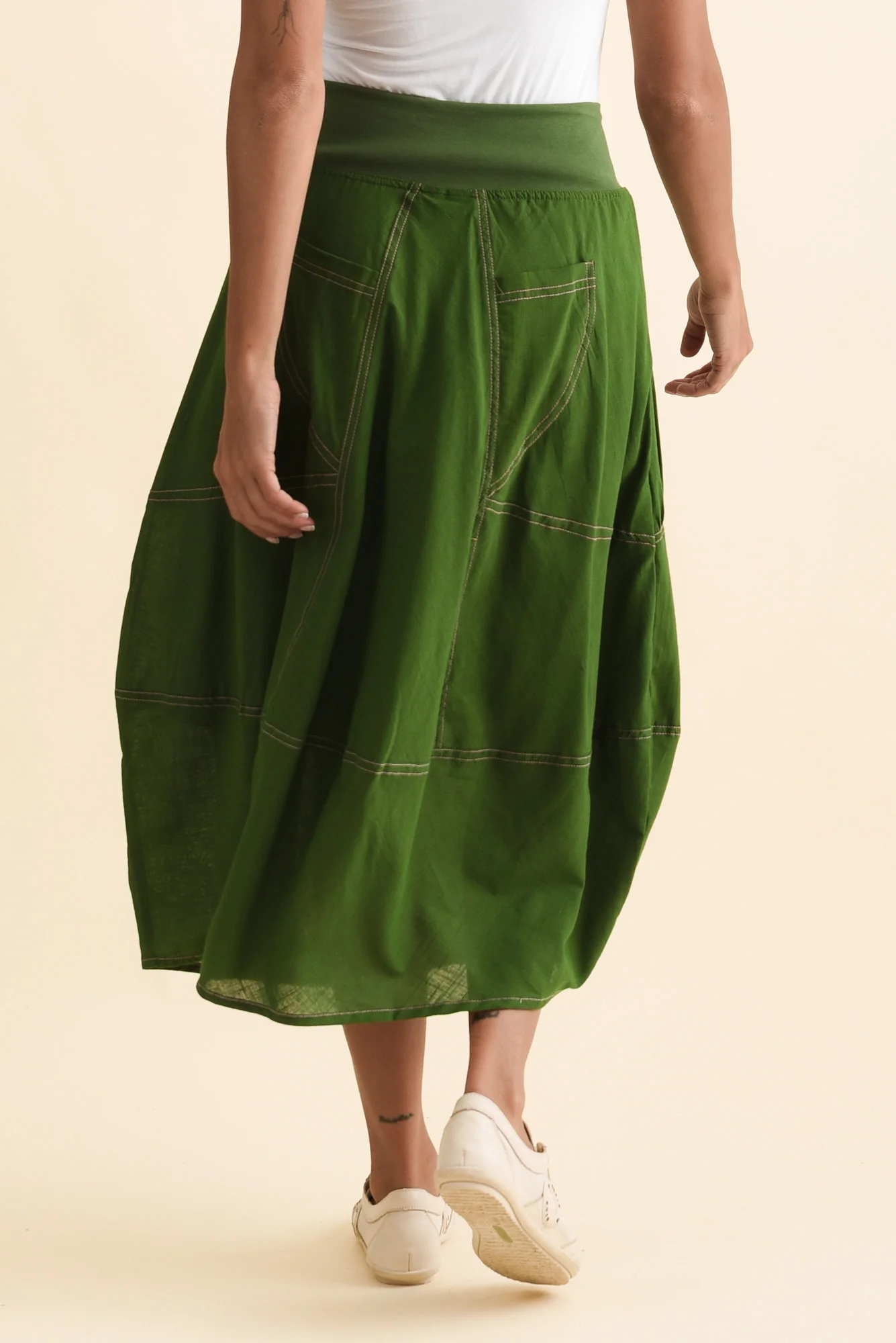 Gabe Green Cotton Pocket Skirt - Image 4