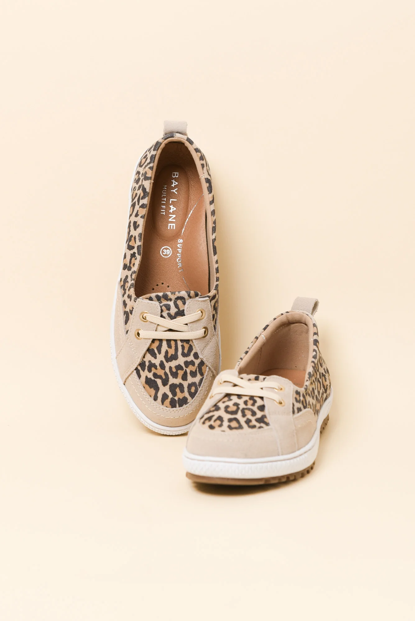 Garland Taupe Leopard Leather Loafer Sneaker - Image 2