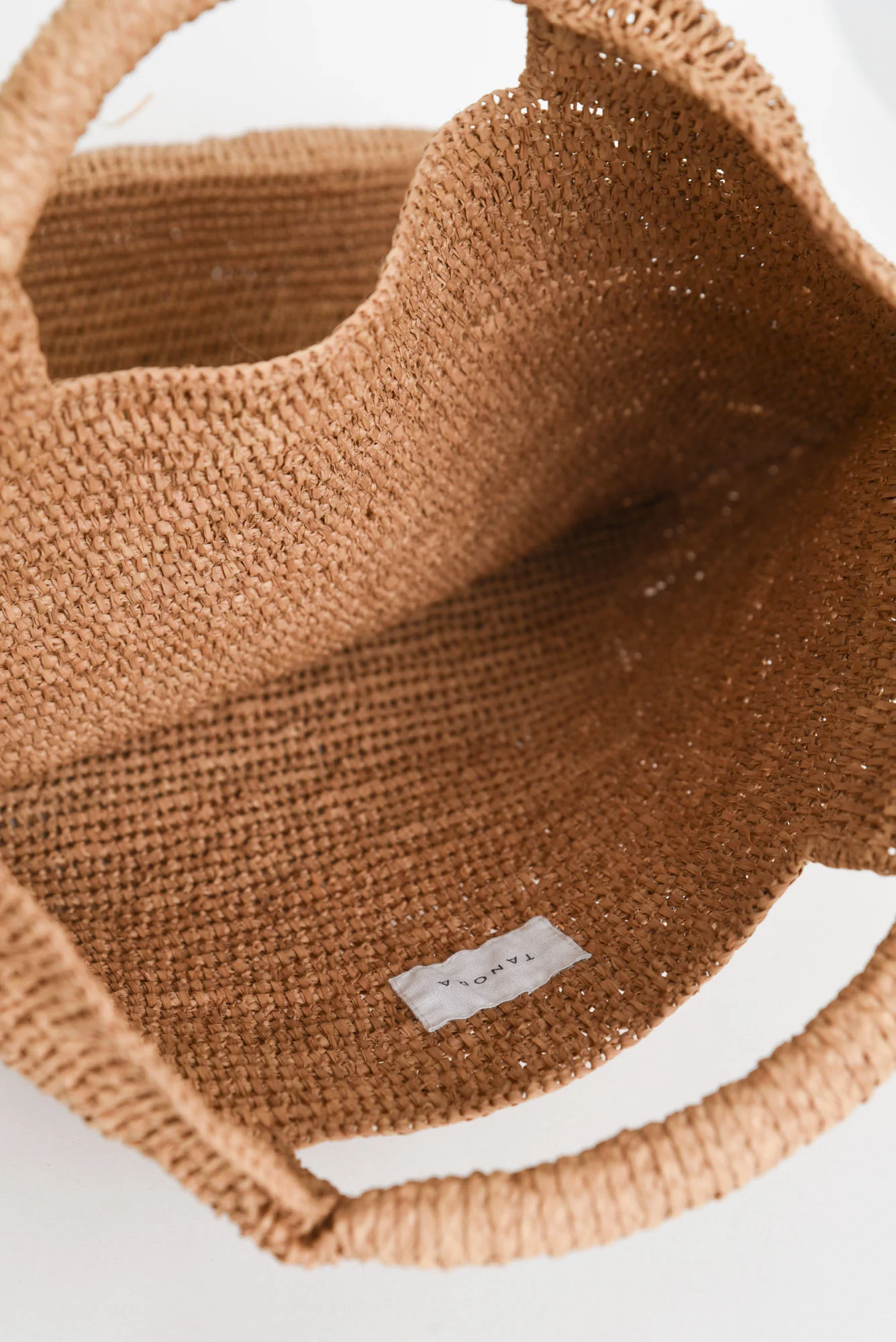 Geza Tan Raffia Tote Bag - Image 4